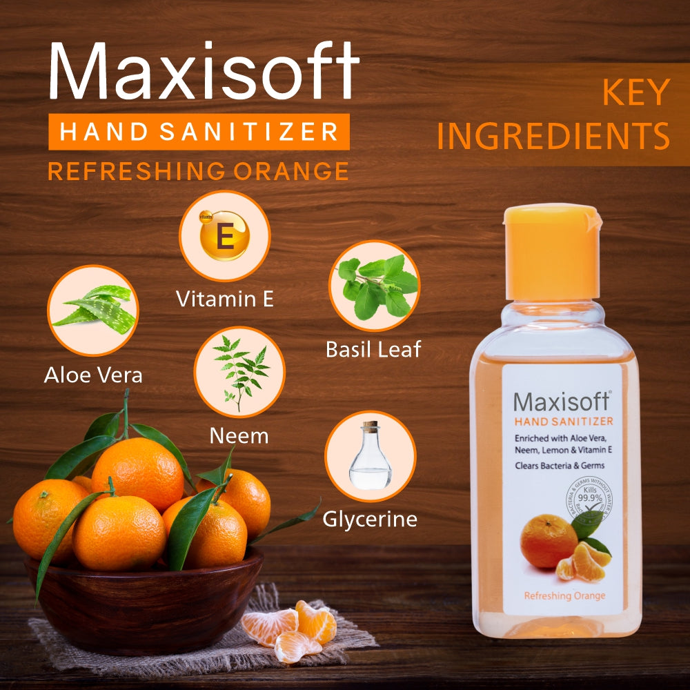 Maxisoft Hand Sanitizer (Refreshing Orange) 60 ml