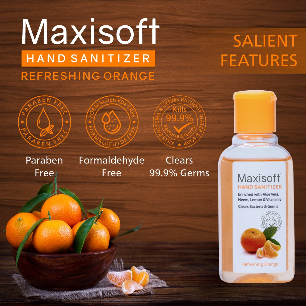 Maxisoft Hand Sanitizer (Refreshing Orange) 60 ml