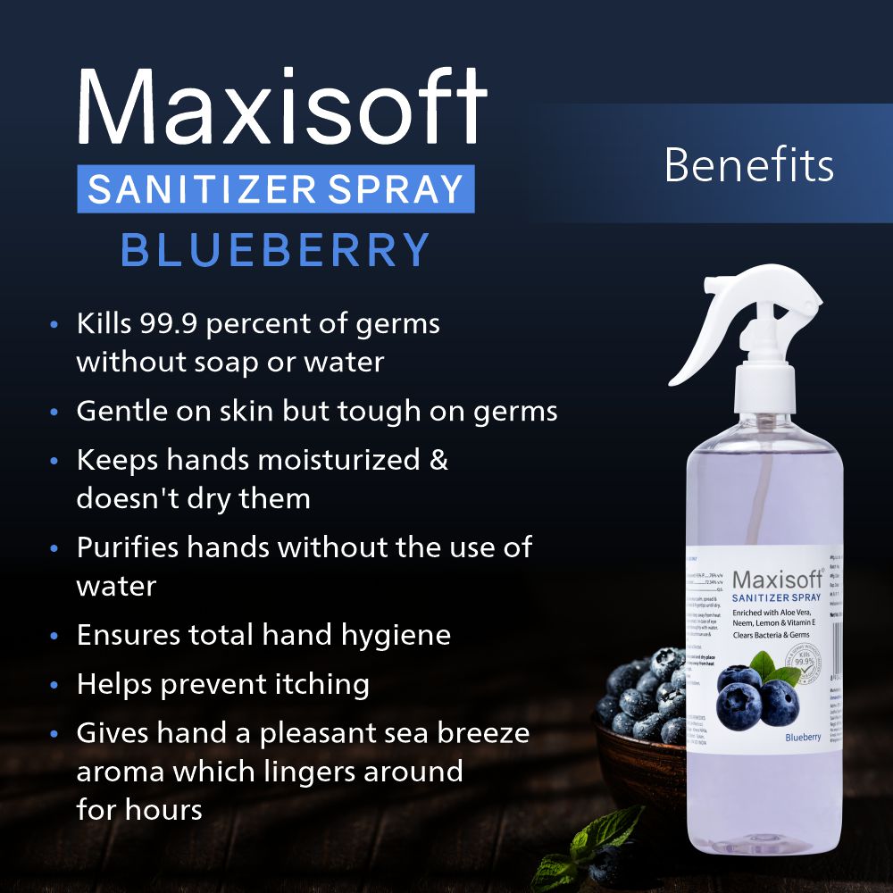 Maxisoft Hand Sanitizer Spray (Blueberry) 500 ml