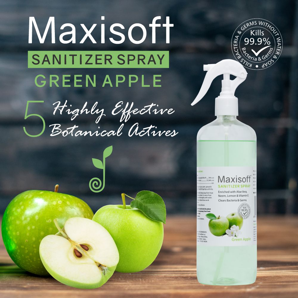 Maxisoft Hand Sanitizer Spray (Green Apple) 500 ml