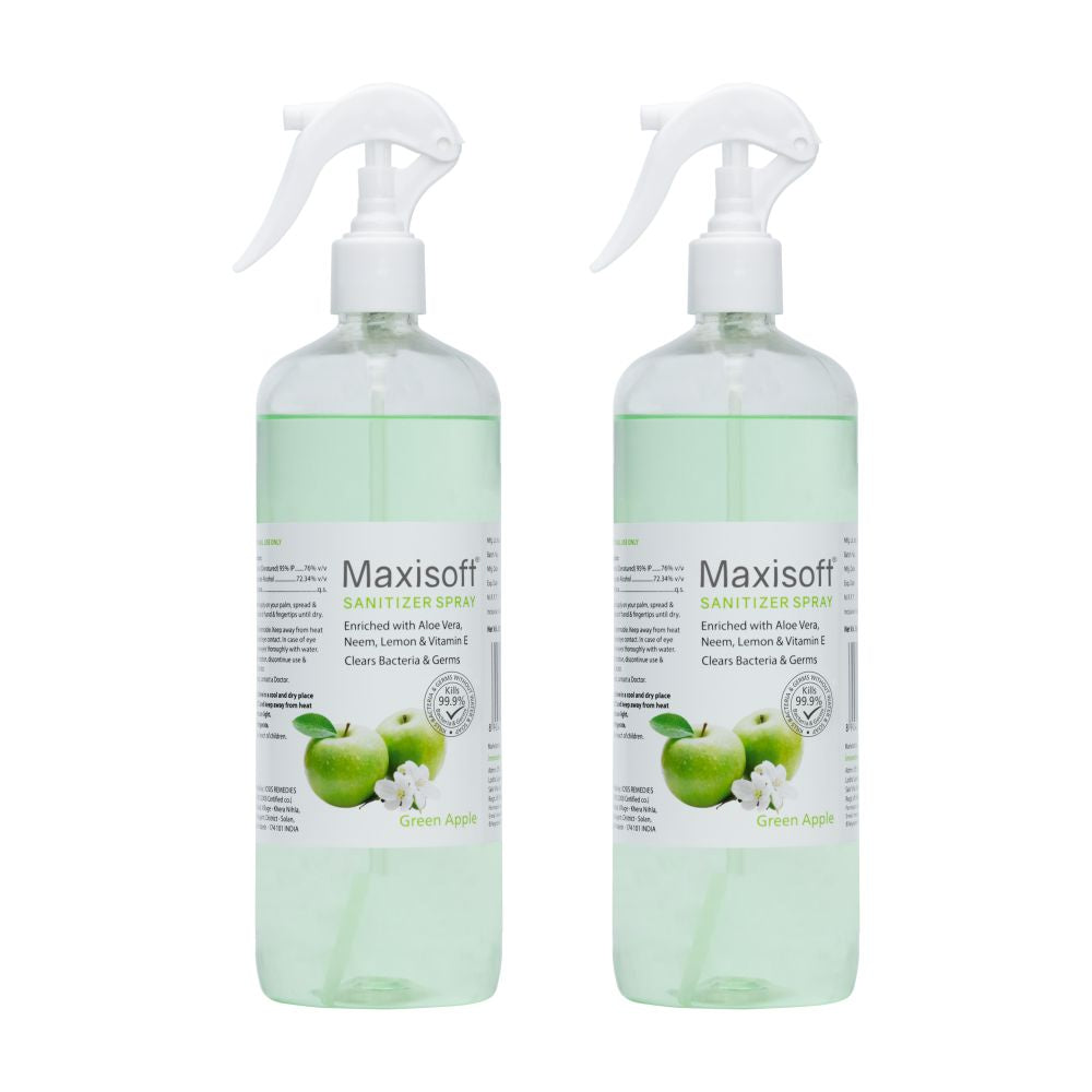 Maxisoft Hand Sanitizer Spray (Green Apple) 500 ml