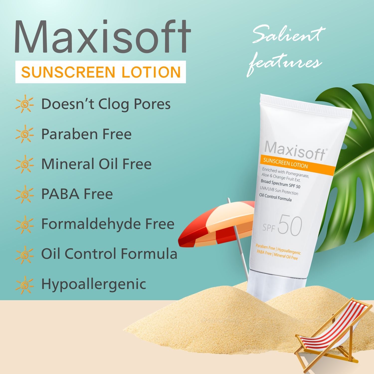 Maxisoft Sunscreen Lotion [SPF 50]