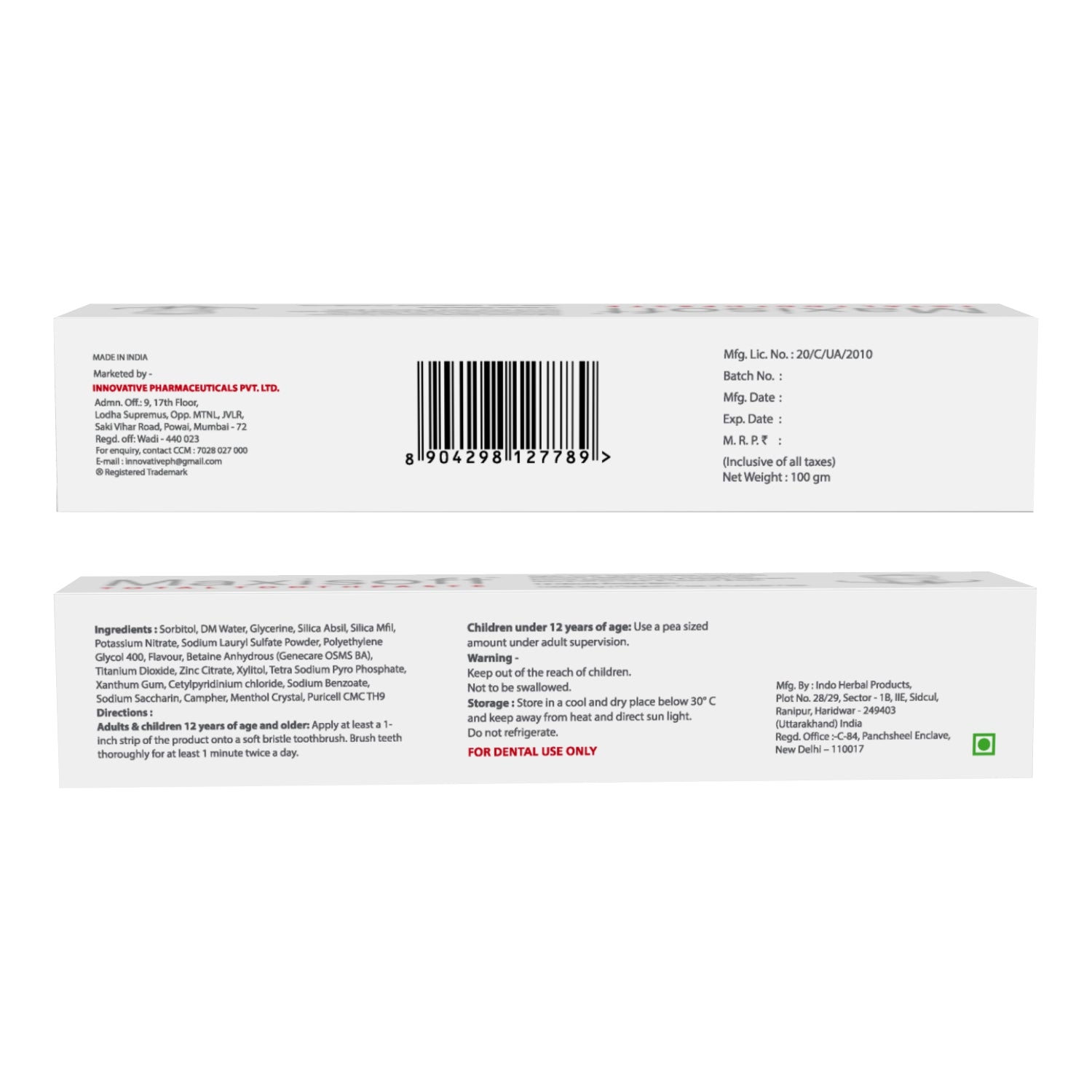 Maxisoft Total Toothpaste (100 gm)