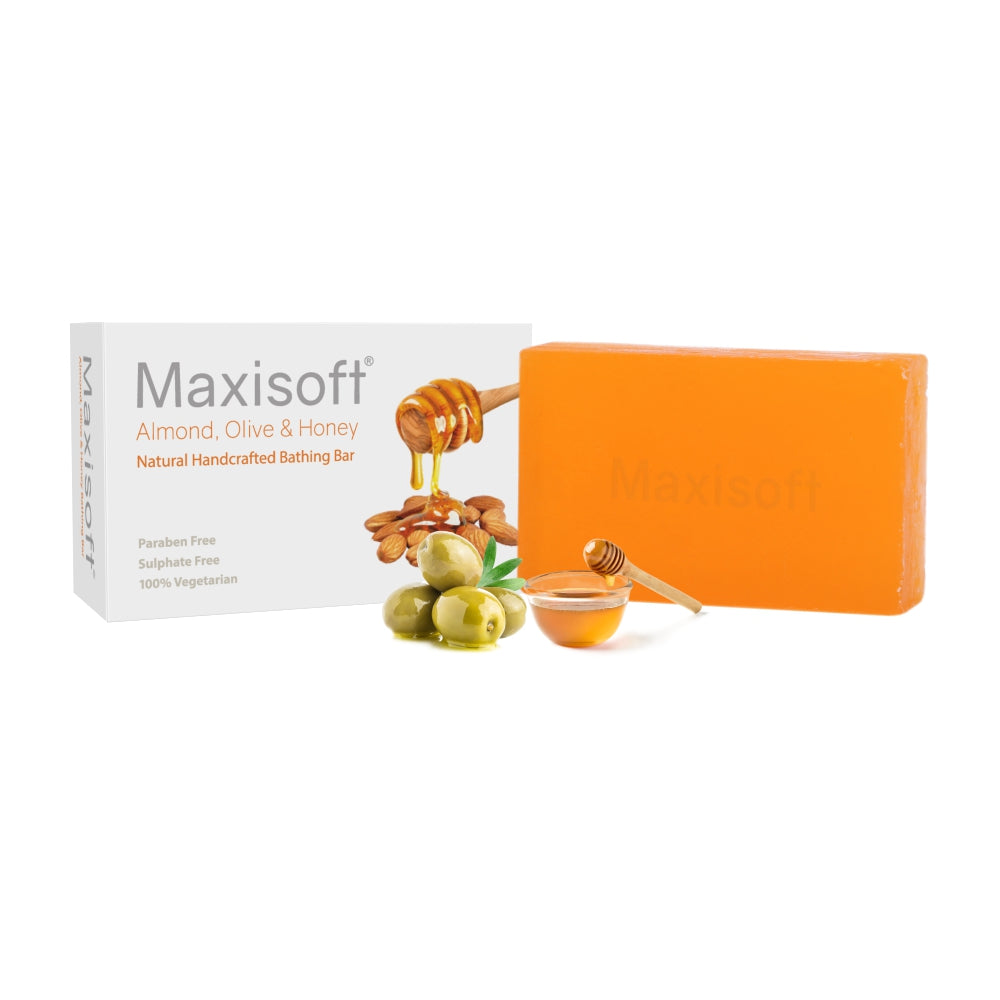 Maxisoft Almond, Olive & Honey Natural Handcrafted Bathing Bar (100 gm)