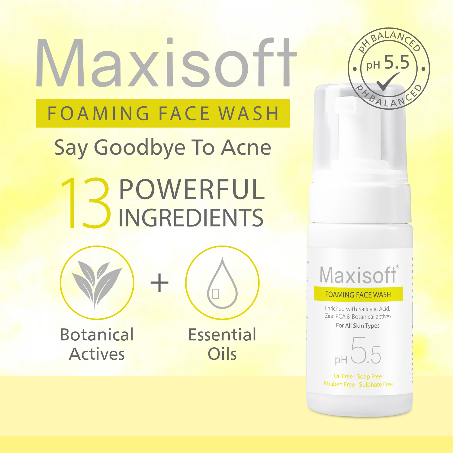 Maxisoft Anti Acne & Anti Pimple Foaming Face Wash (100 ml)