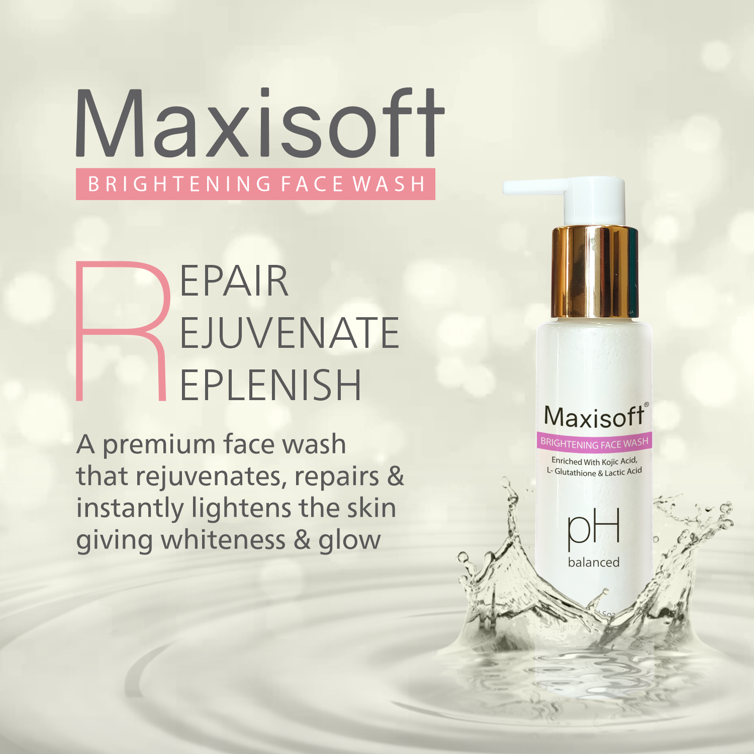 Maxisoft Brightening Face Wash (100 ml)