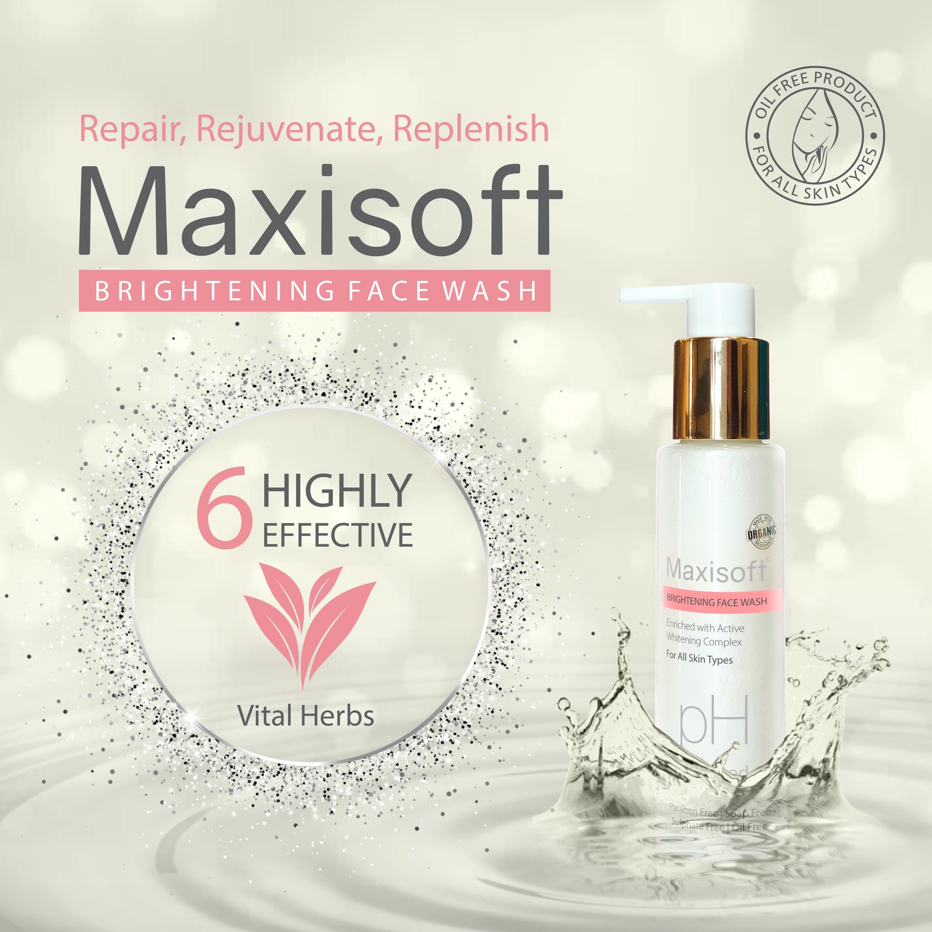 Maxisoft Brightening Face Wash (100 ml)