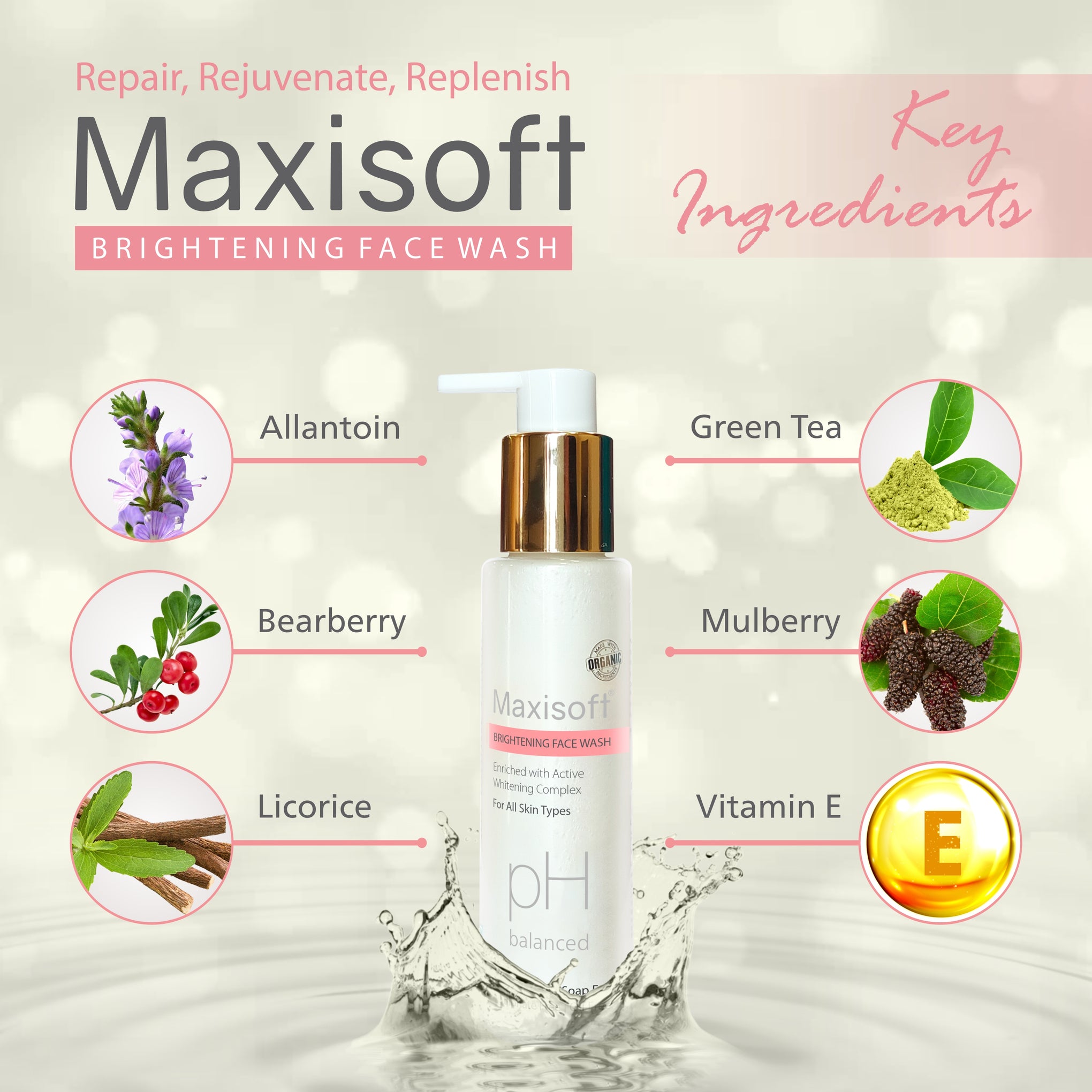 Maxisoft Brightening Face Wash (100 ml)