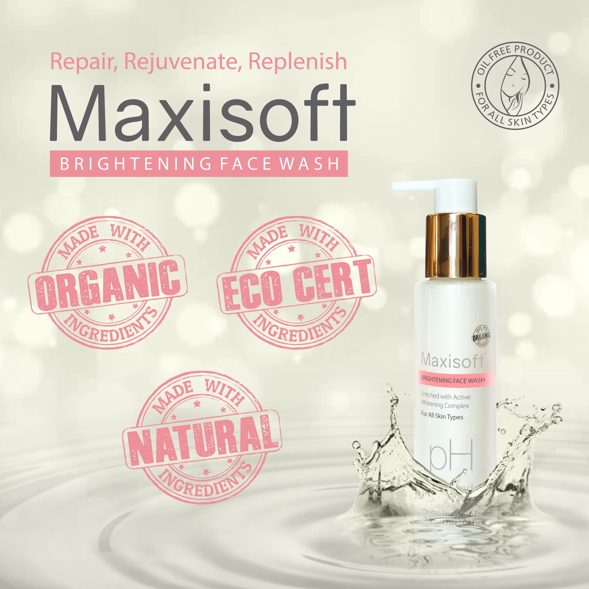 Maxisoft Brightening Face Wash (100 ml)