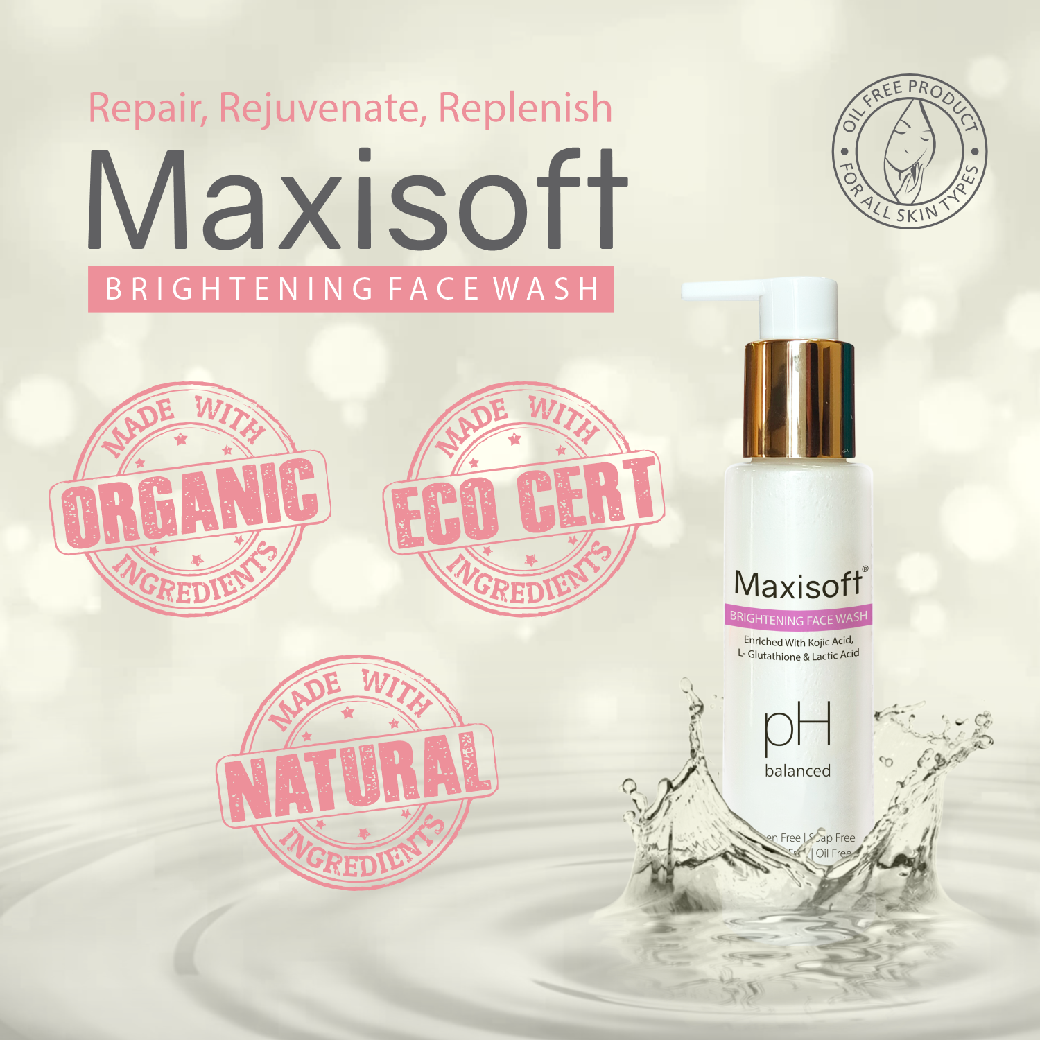 Maxisoft Brightening Face Wash (100 ml)