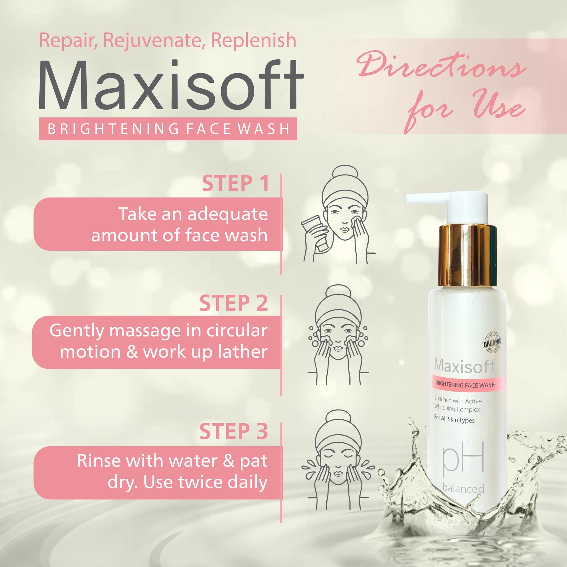 Maxisoft Brightening Face Wash (100 ml)