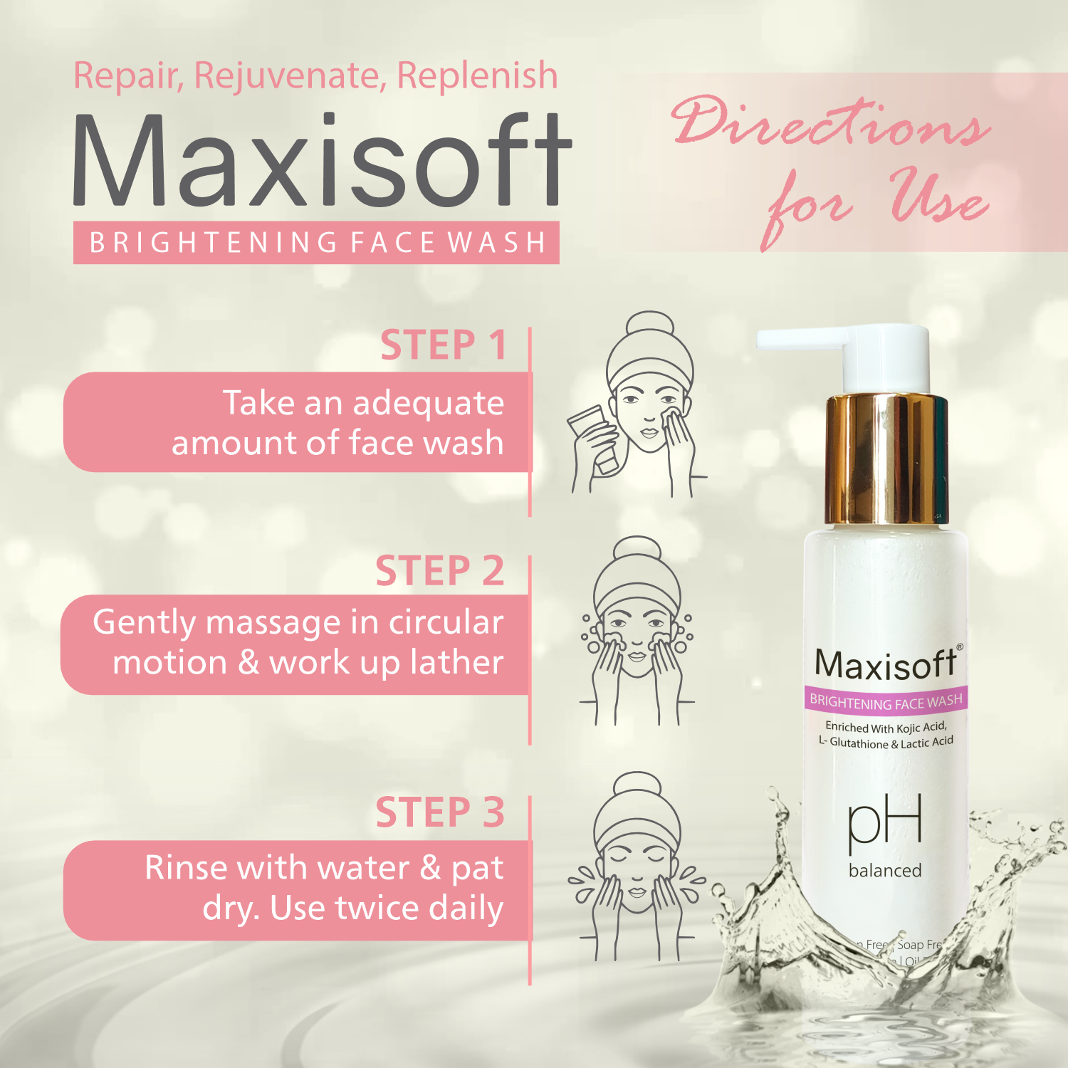 Maxisoft Brightening Face Wash (100 ml)