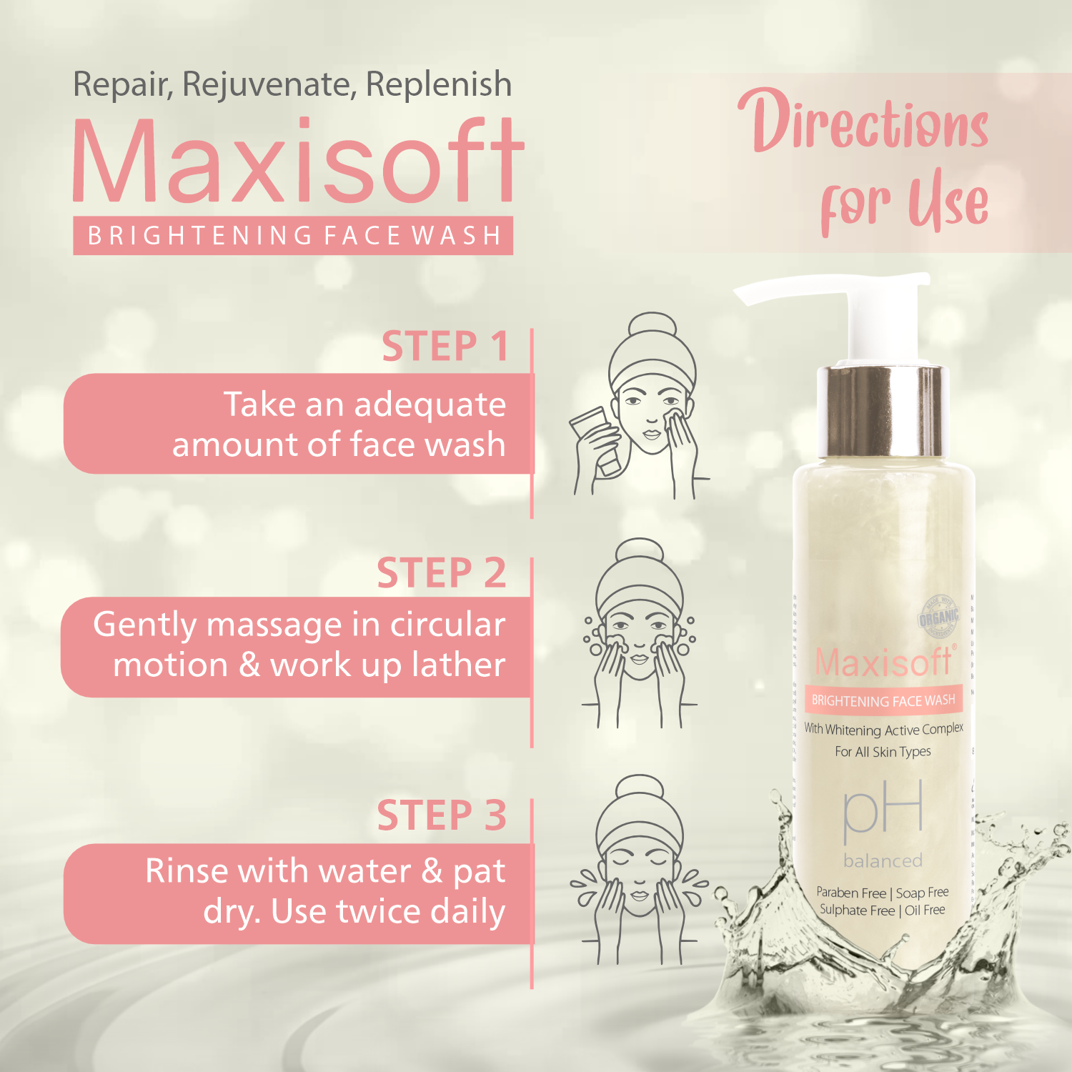 Maxisoft Brightening Face Wash (100 ml)