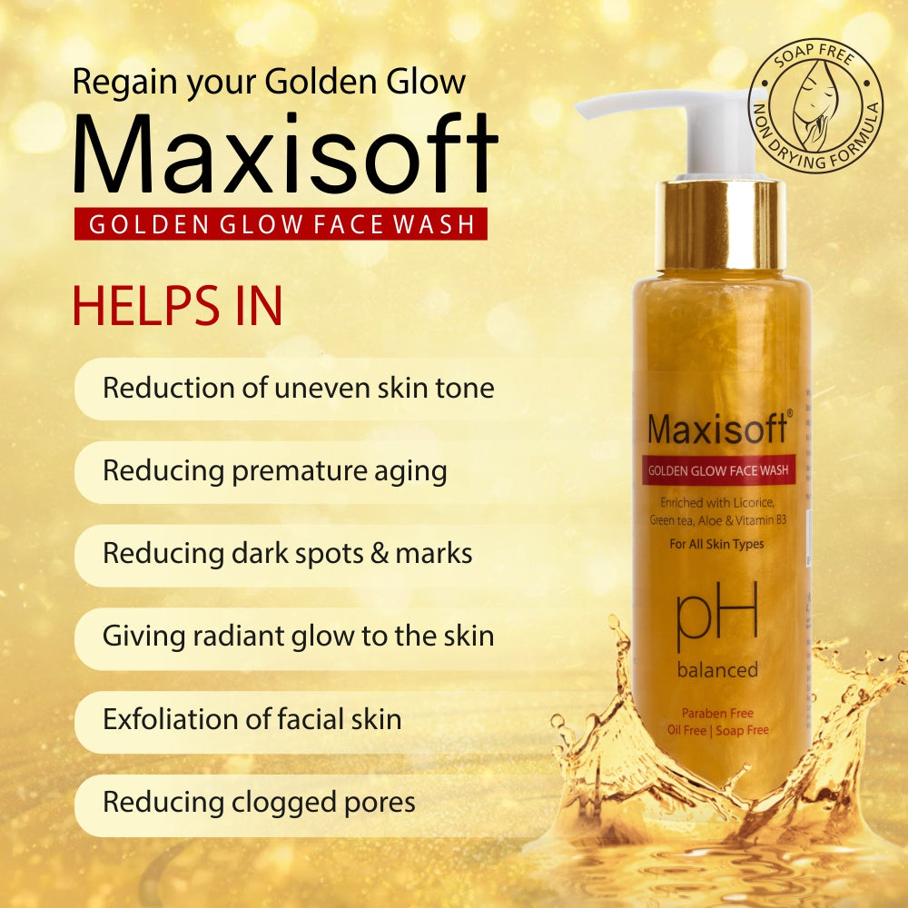 Maxisoft Golden Glow Face Wash (100 ml)