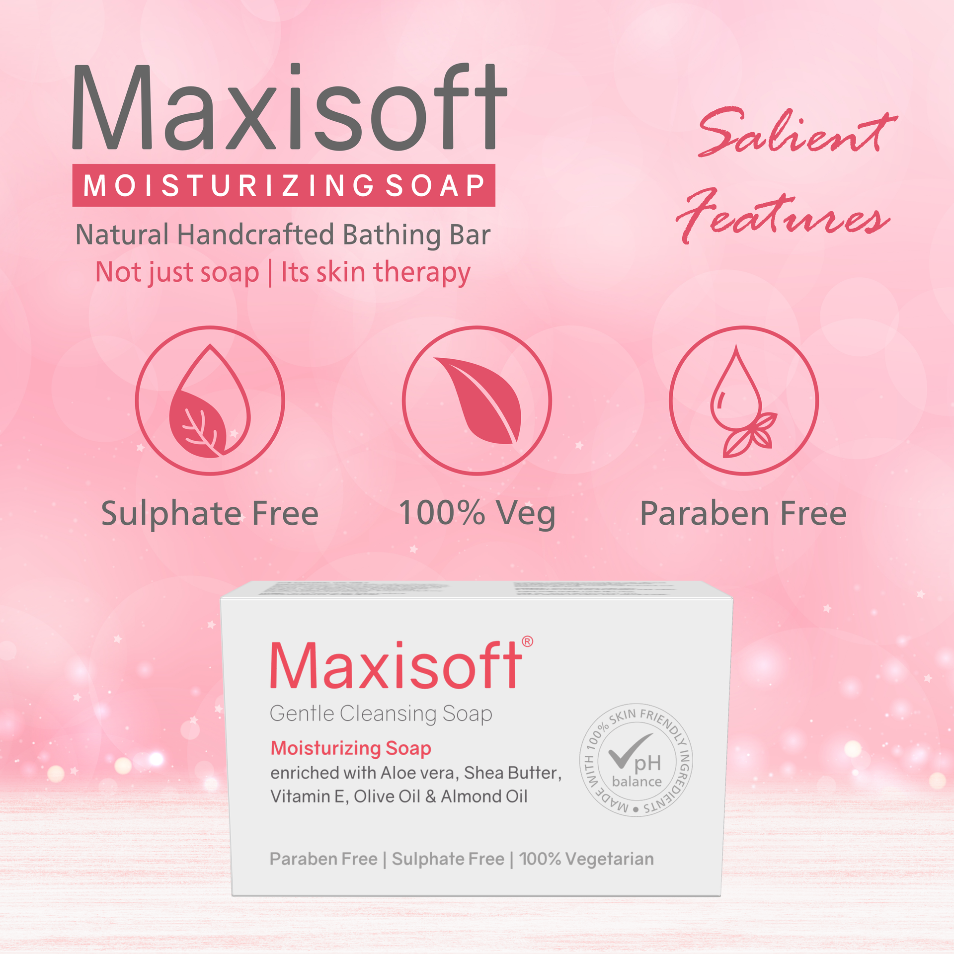 Maxisoft Moisturizing Soap (100 gm)