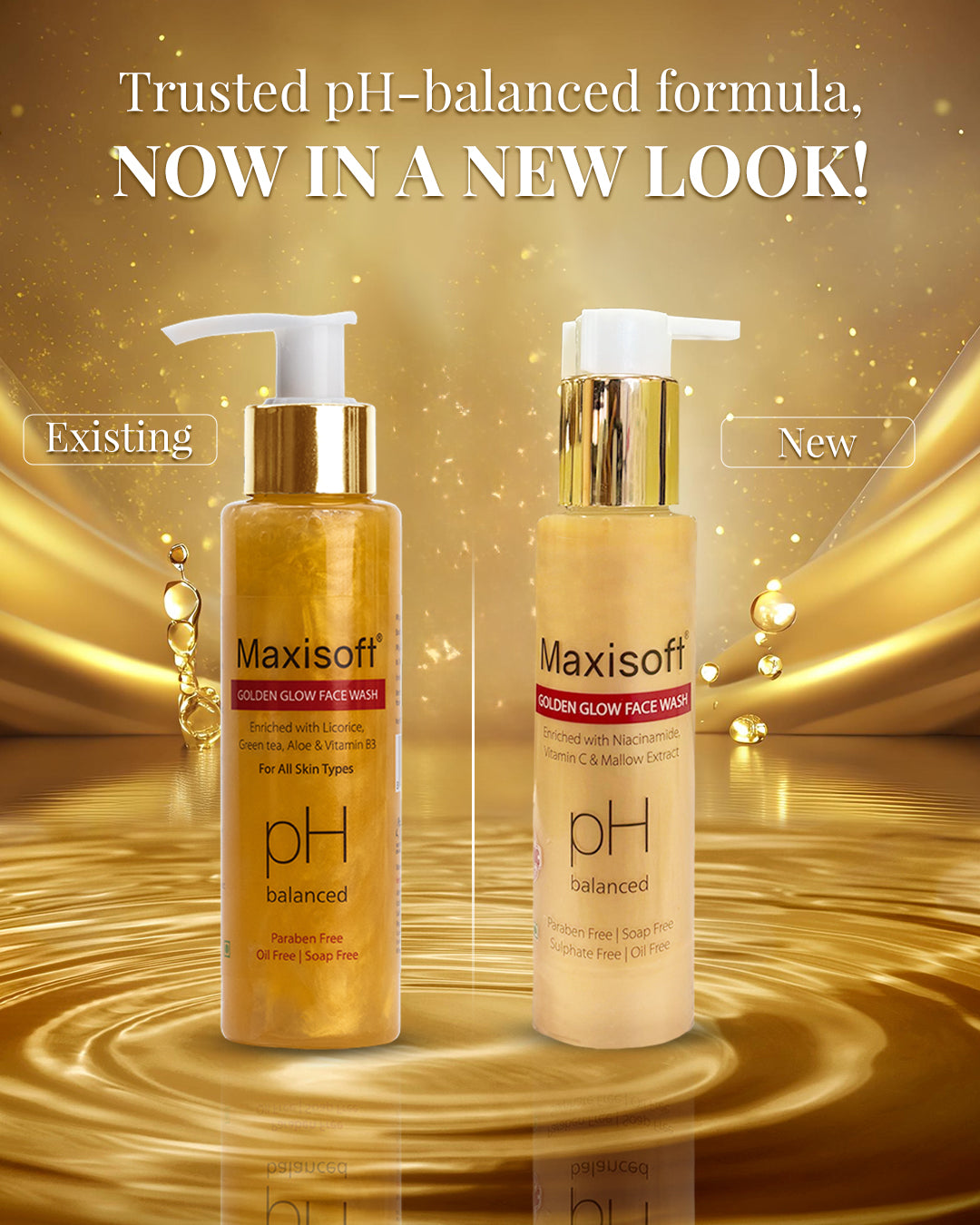 Maxisoft Golden Glow Face Wash (100 ml)