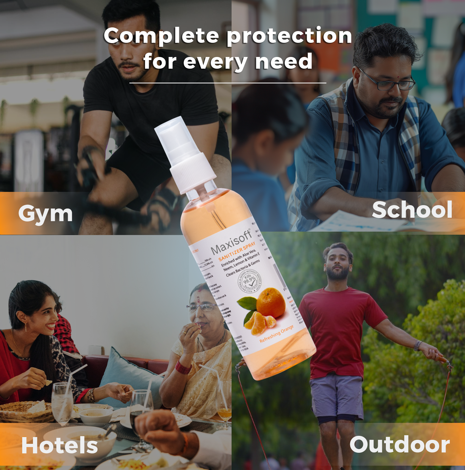 Maxisoft Hand Sanitizer Spray (Refreshing Orange) 120 ml