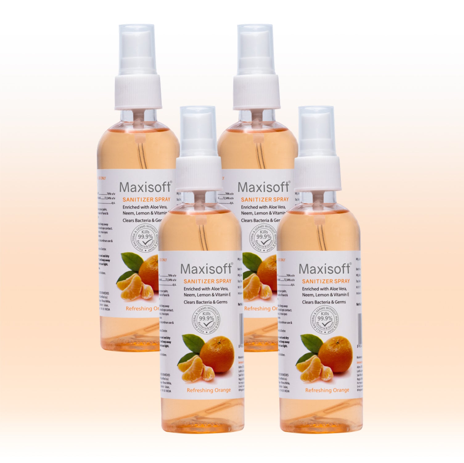 Maxisoft Hand Sanitizer Spray (Refreshing Orange) 120 ml