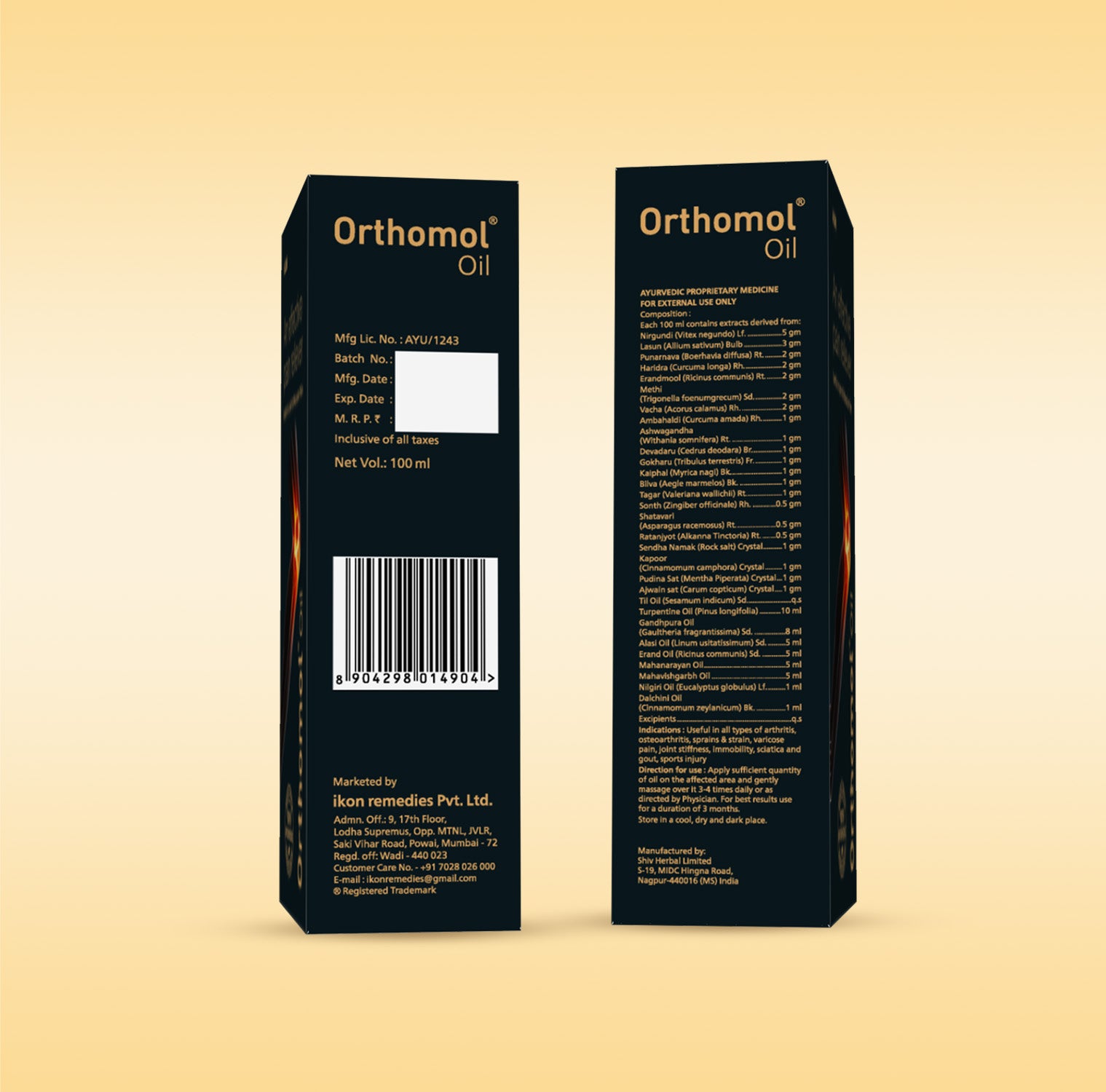 Orthomol Ayurvedic Pain Relief Oil (50 ml)
