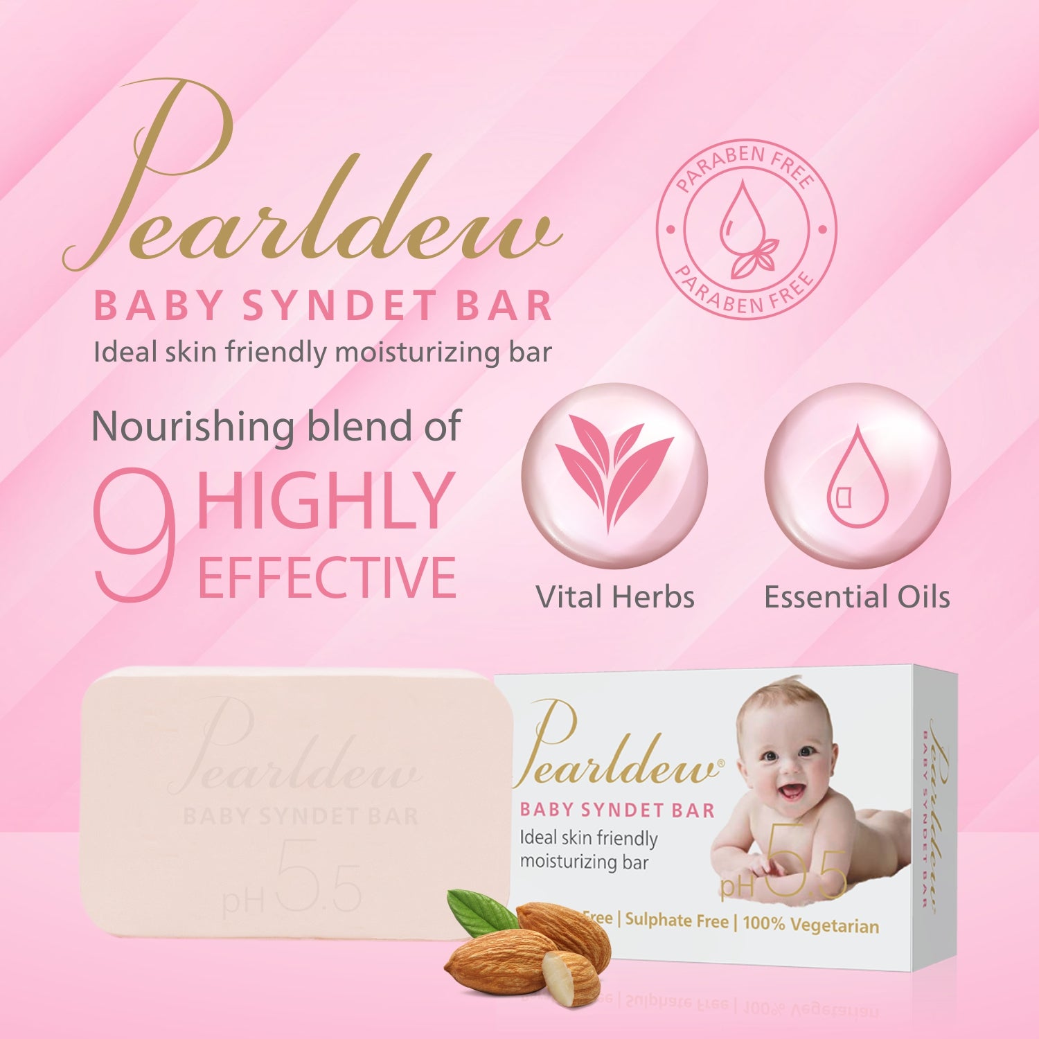 Pearldew Baby Syndet Bar (75 gm)