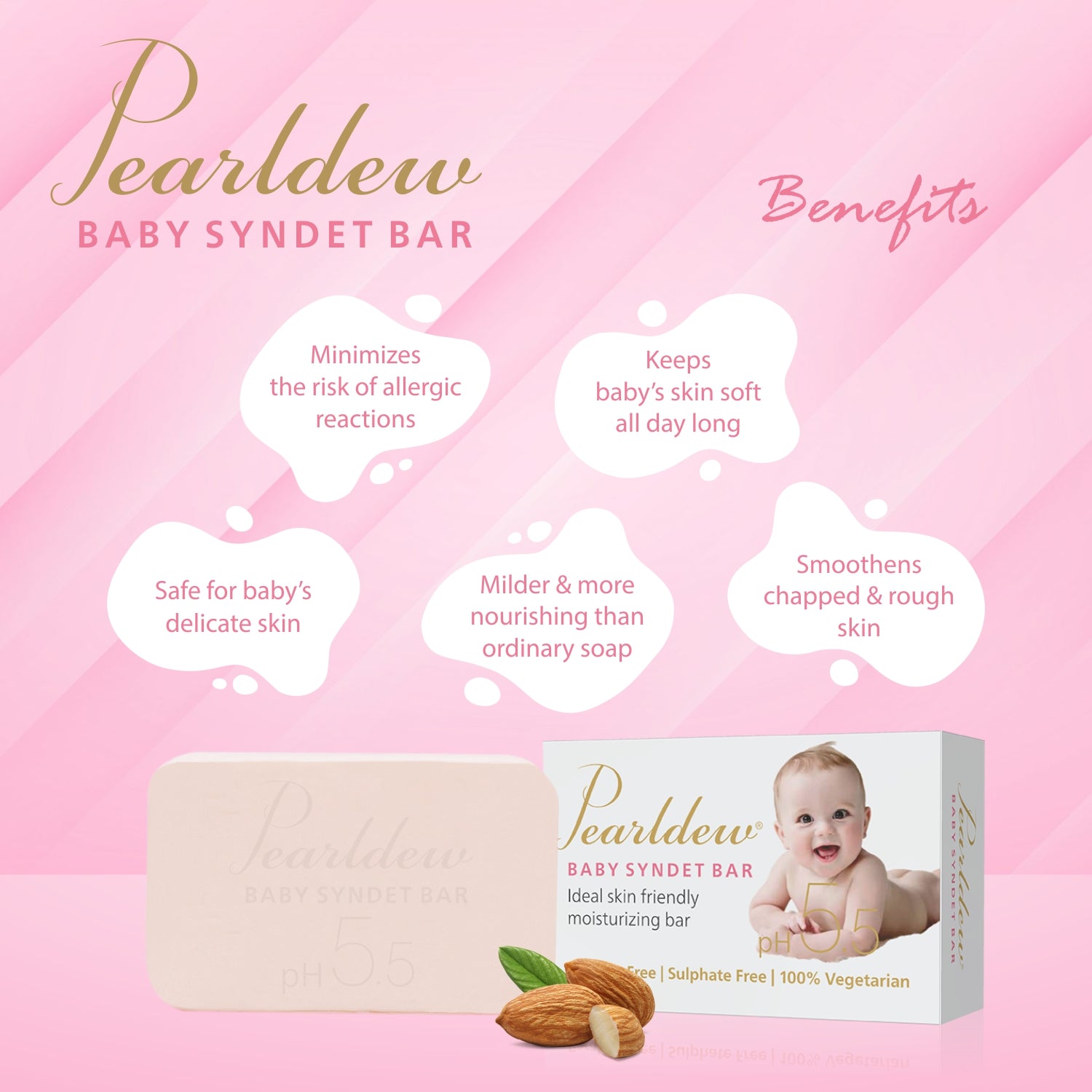 Pearldew Baby Syndet Bar (75 gm)