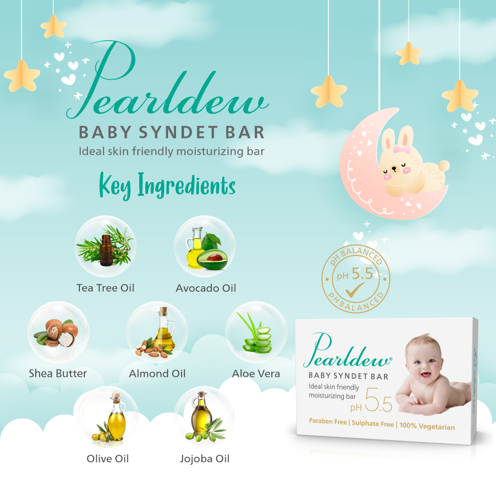 Pearldew Baby Syndet Bar (75 gm)
