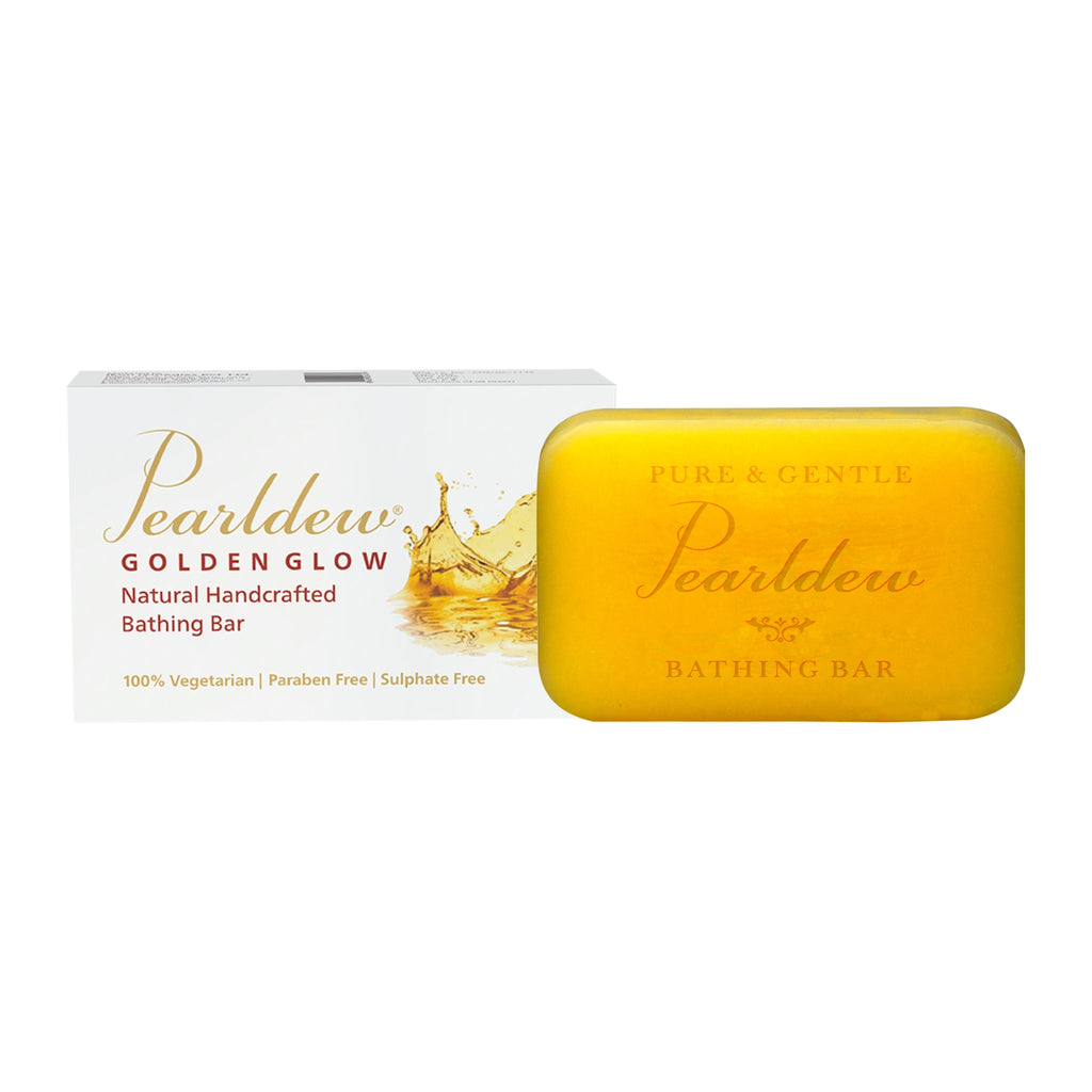 Pearldew Golden Glow Natural Handcrafted Bathing Bar (75 gm)