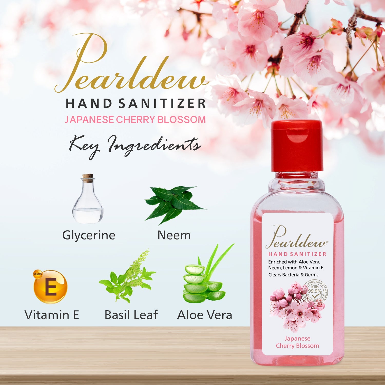 Pearldew Hand Sanitizer (Japanese Cherry Blossom) 60 ml