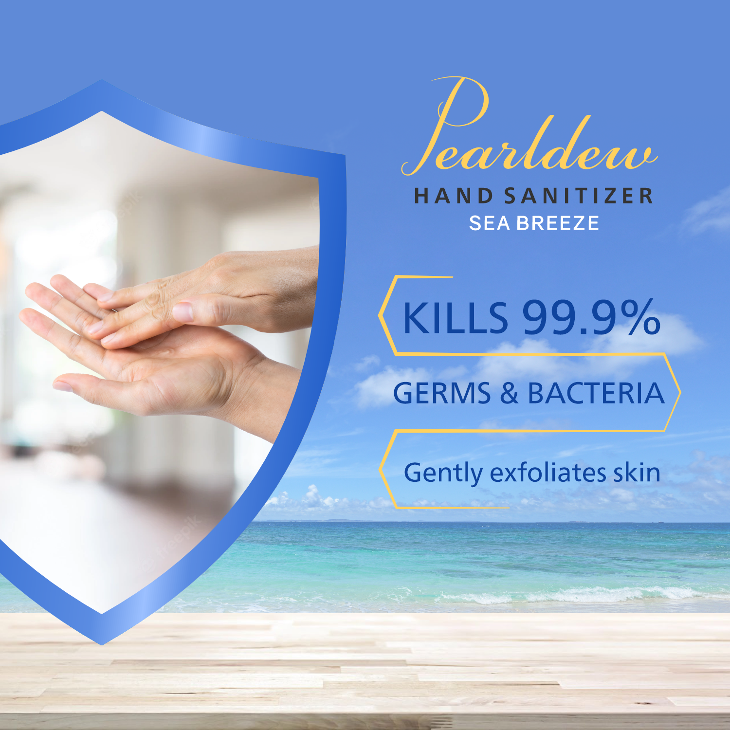 Pearldew Hand Sanitizer Gel (Sea Breeze) 100 ml