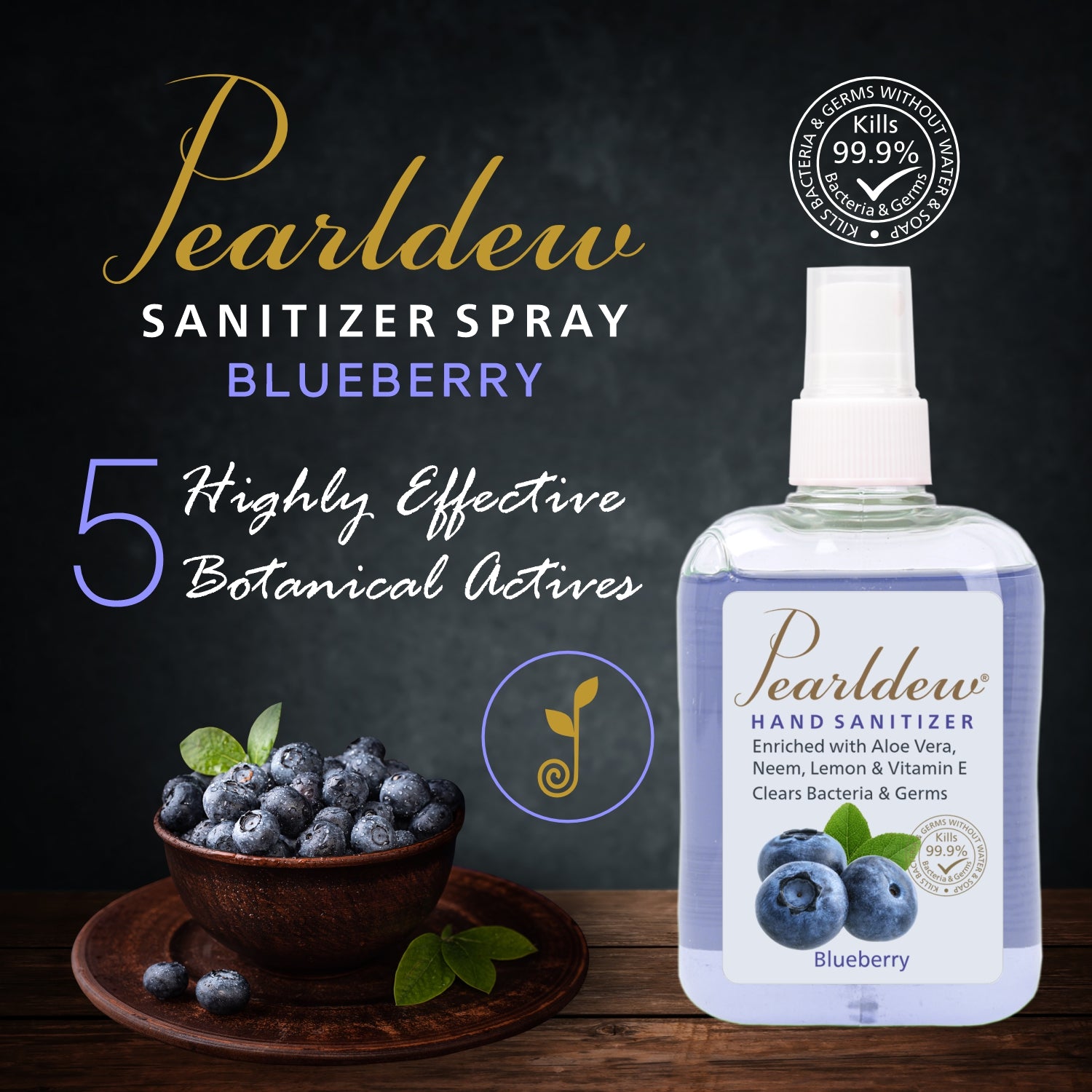 Pearldew Hand Sanitizer Spray (Blueberry) 250 ml