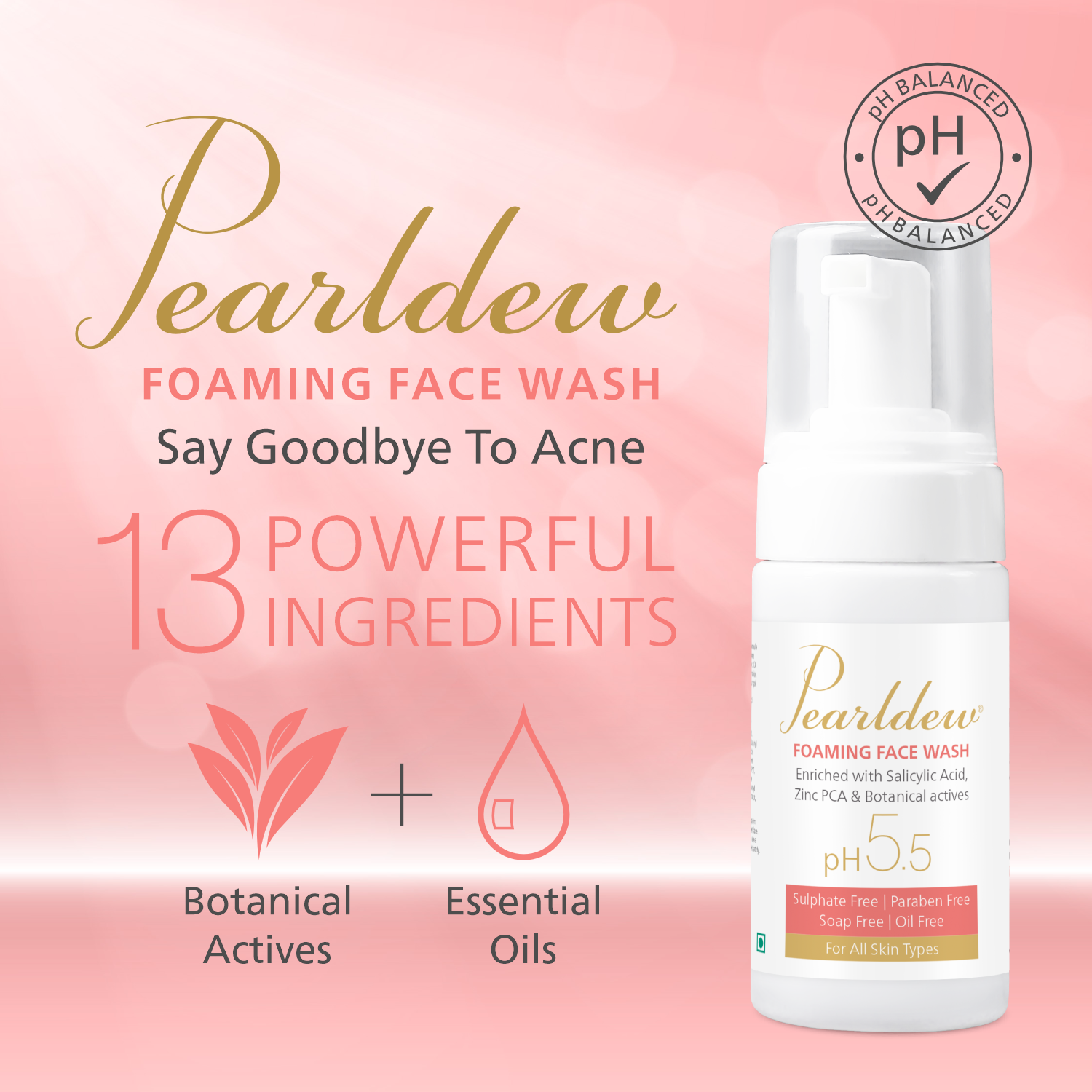 Pearldew Anti Acne & Anti Pimple Foaming Face Wash (100 ml)