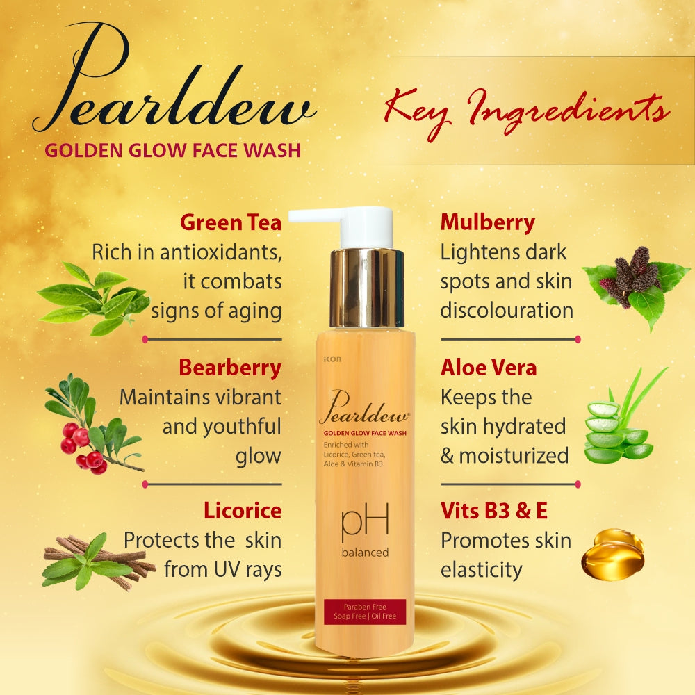 Pearldew Golden Glow Face Wash (100 ml)