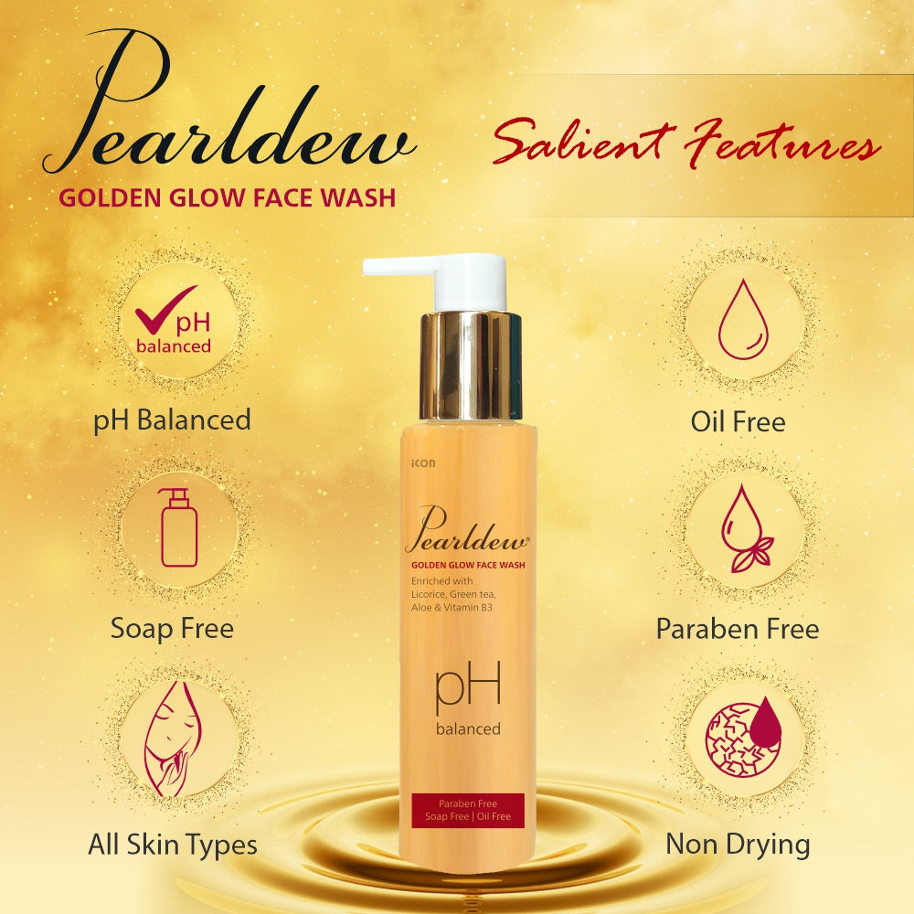 Pearldew Golden Glow Face Wash (100 ml)