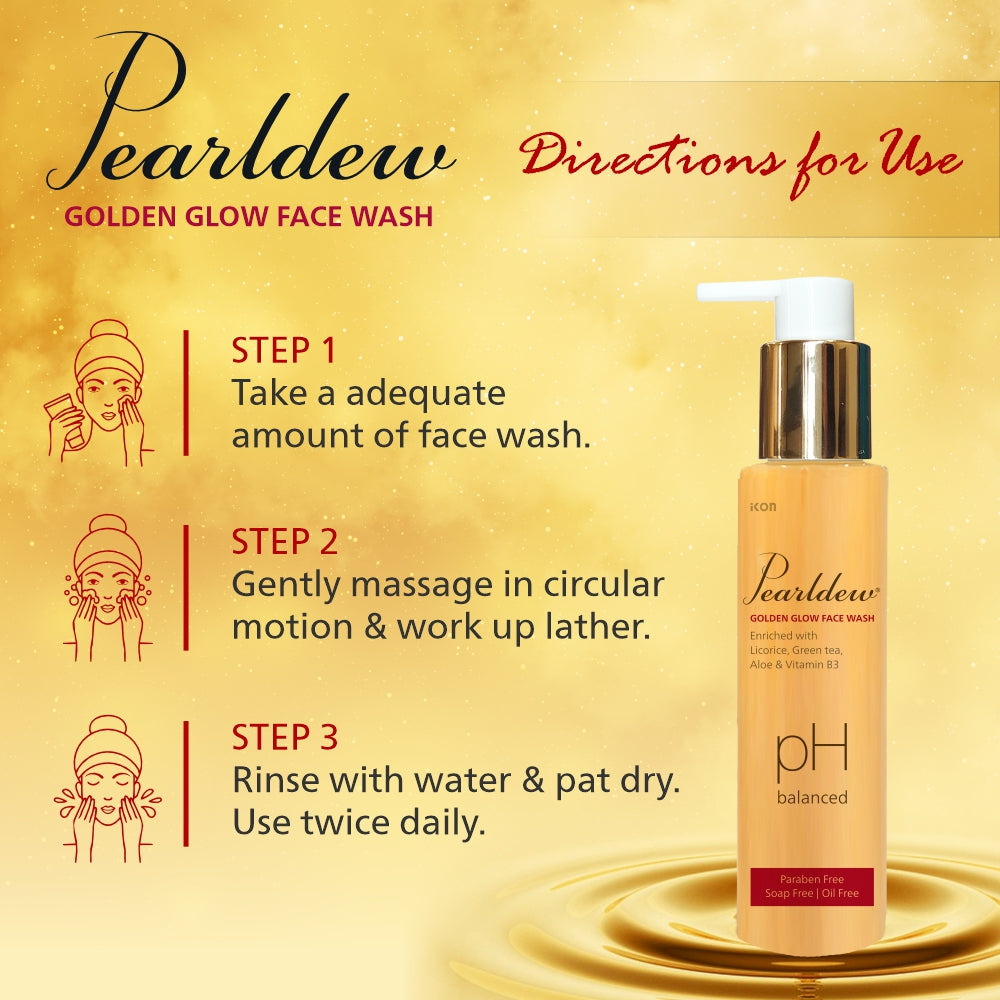 Pearldew Golden Glow Face Wash (100 ml)