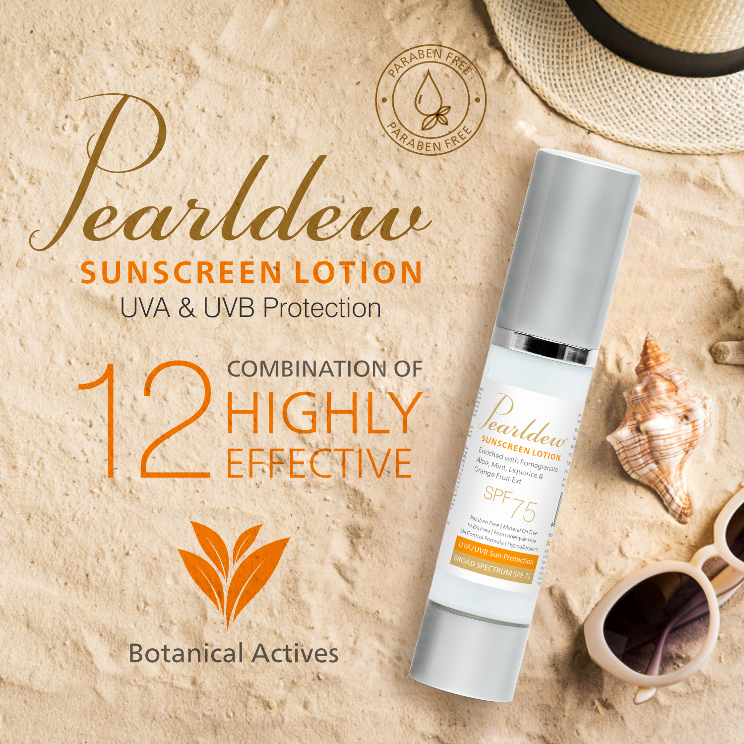 Pearldew Sunscreen Lotion [SPF 75] 50 ml