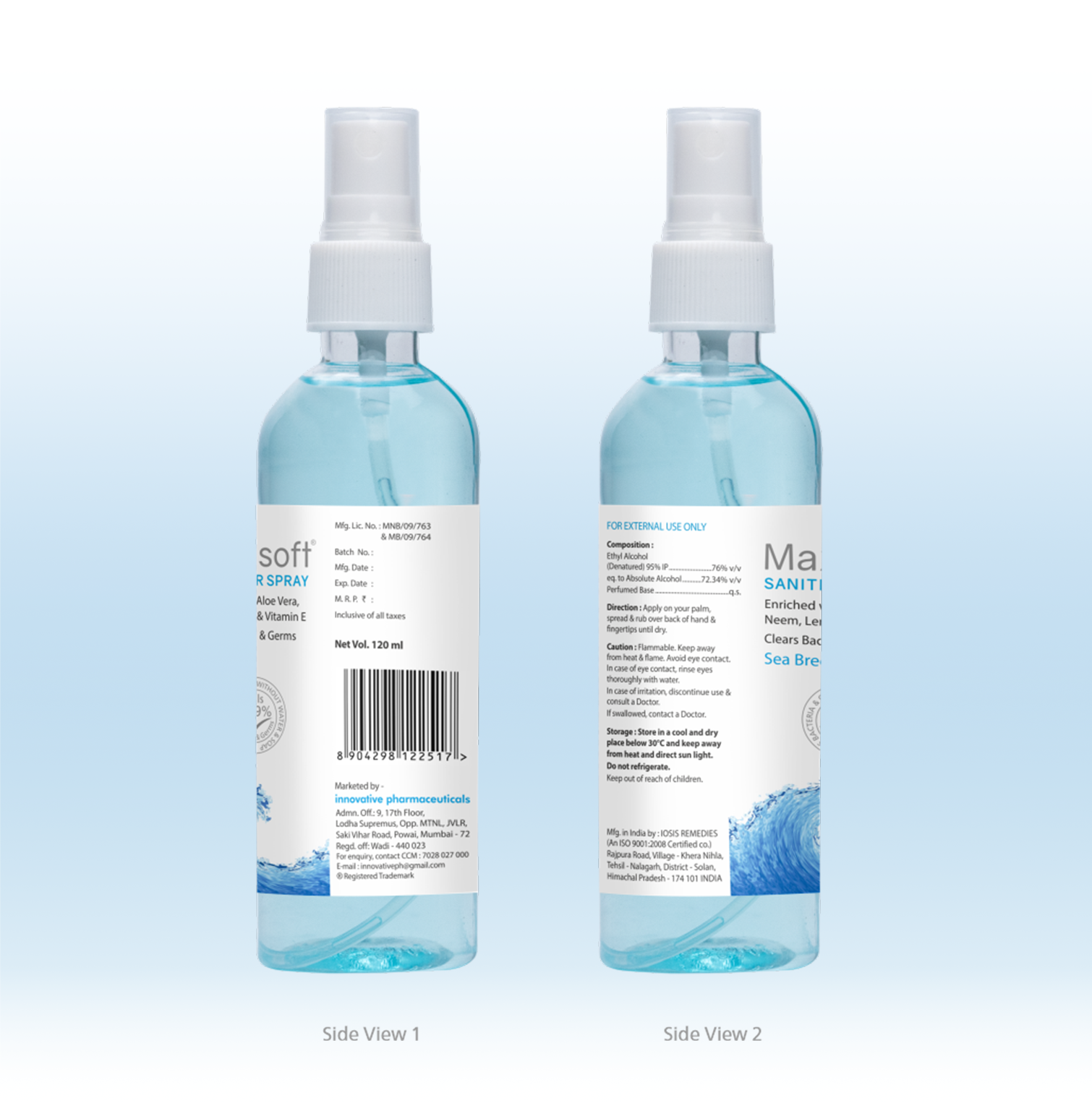 Maxisoft Hand Sanitizer Spray (Sea Breeze) 120 ml