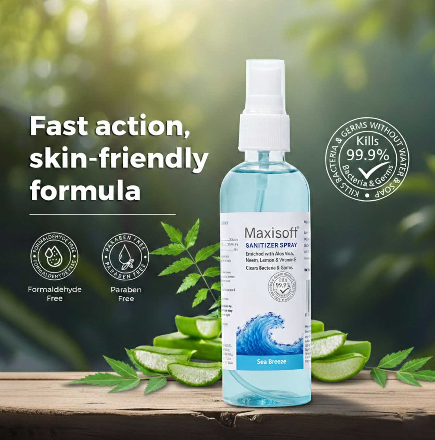 Maxisoft Hand Sanitizer Spray (Sea Breeze) 120 ml