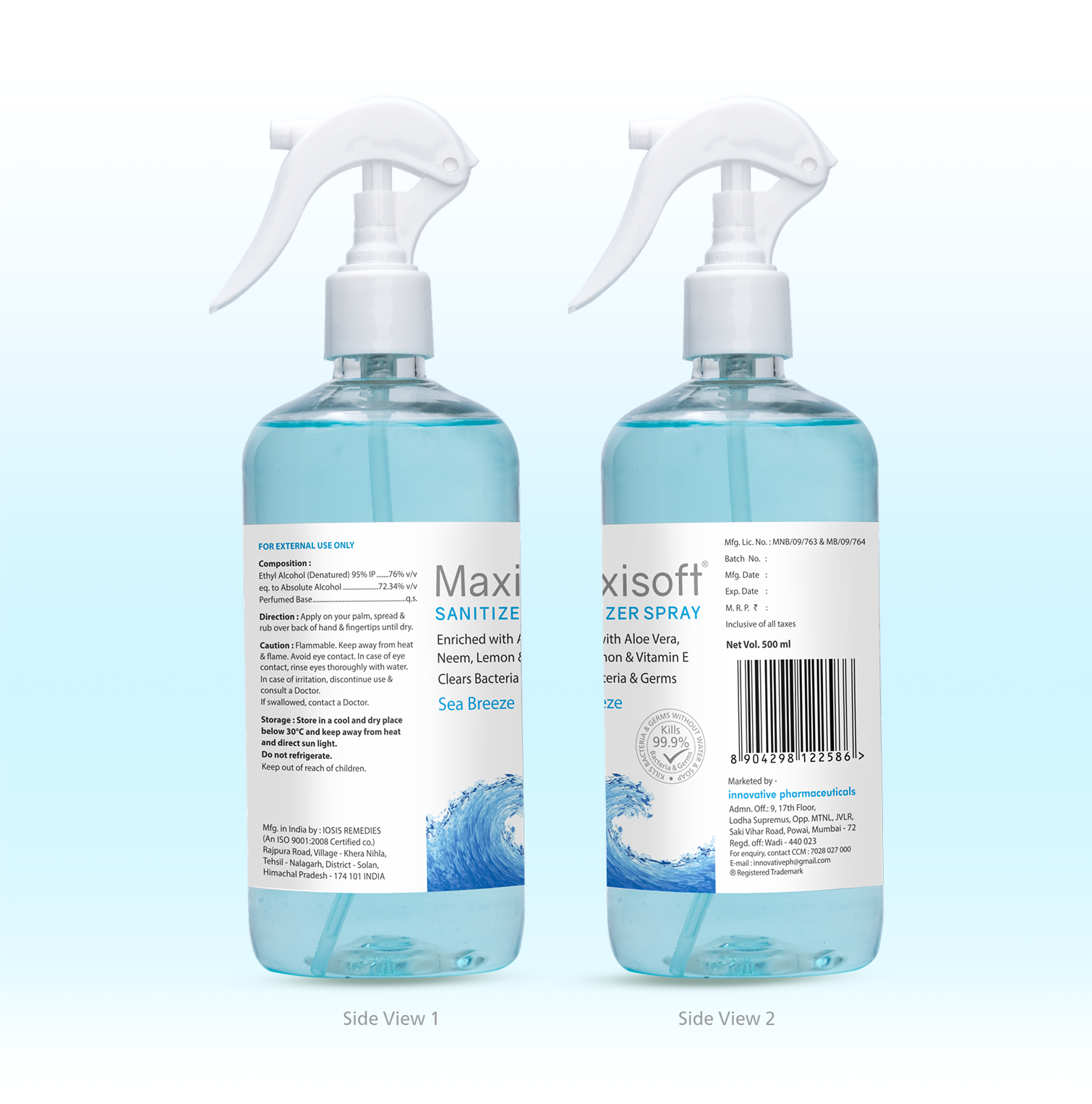 Maxisoft Hand Sanitizer Spray (Sea Breeze) 500 ml