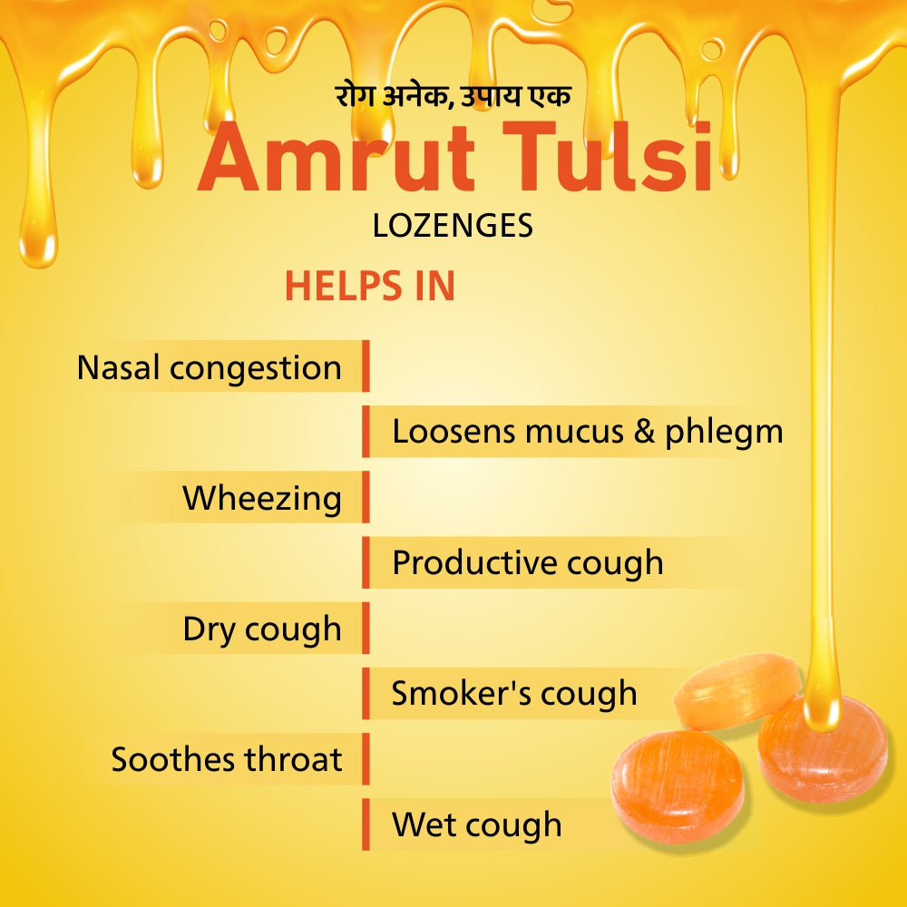 Amrut Tulsi Lozenges (Honey Lemon Flavour)