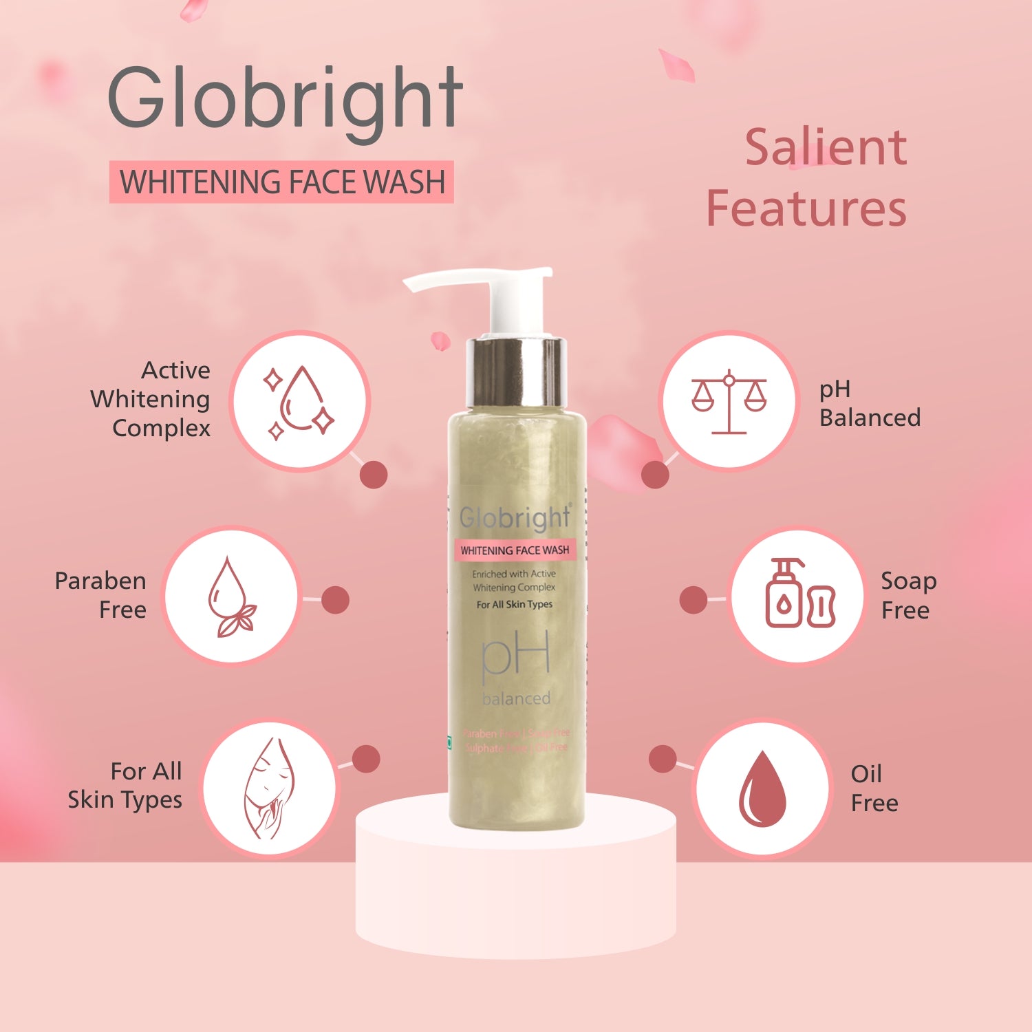 Globright Whitening Face Wash (100 ml)