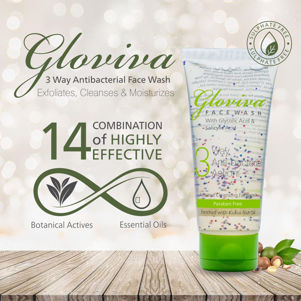 Gloviva 3 Way Antibacterial Face Wash (100 ml)