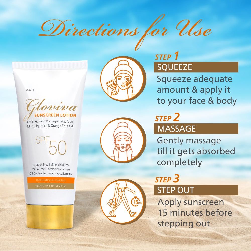 Gloviva Sunscreen Lotion [SPF 50] 50 ml