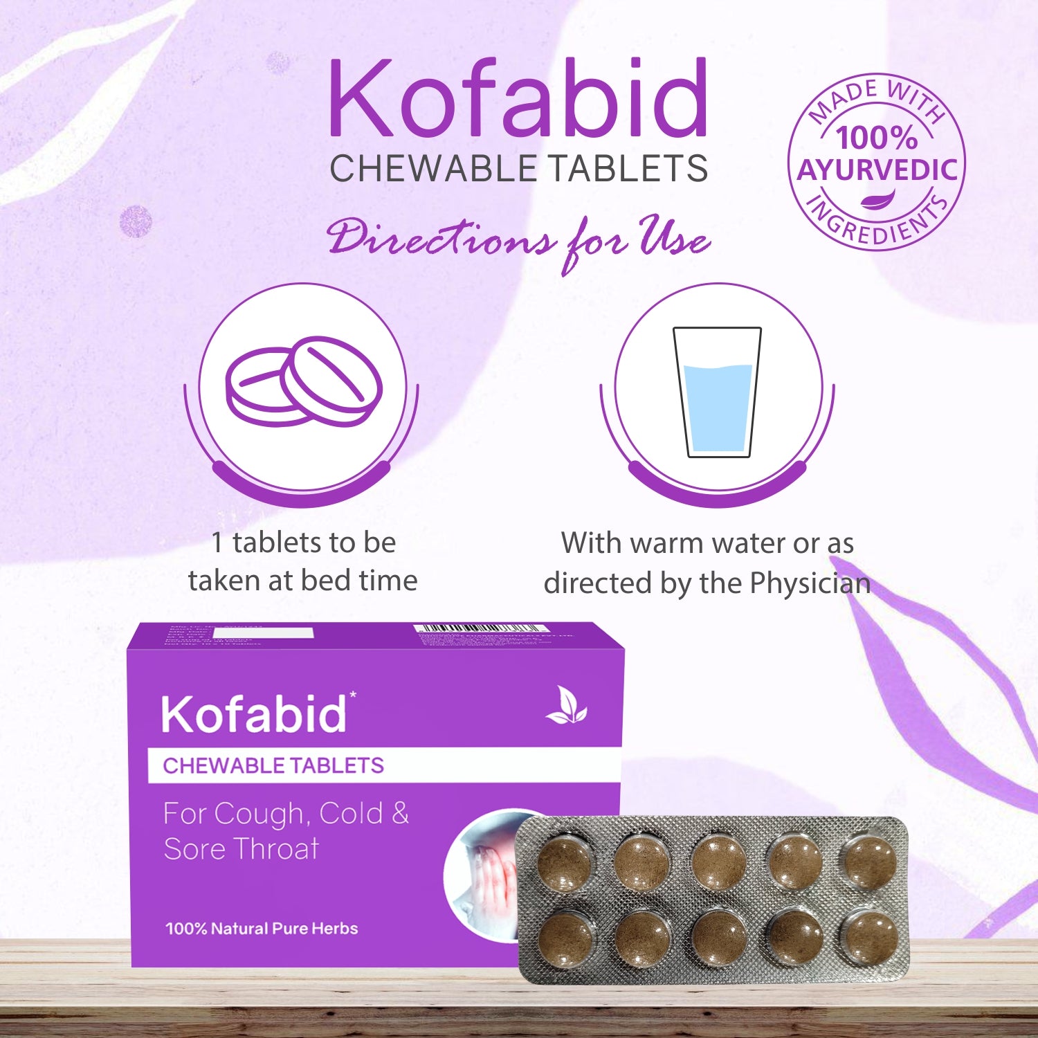 Kofabid Chewable Tablets (1 x 10 Blister)