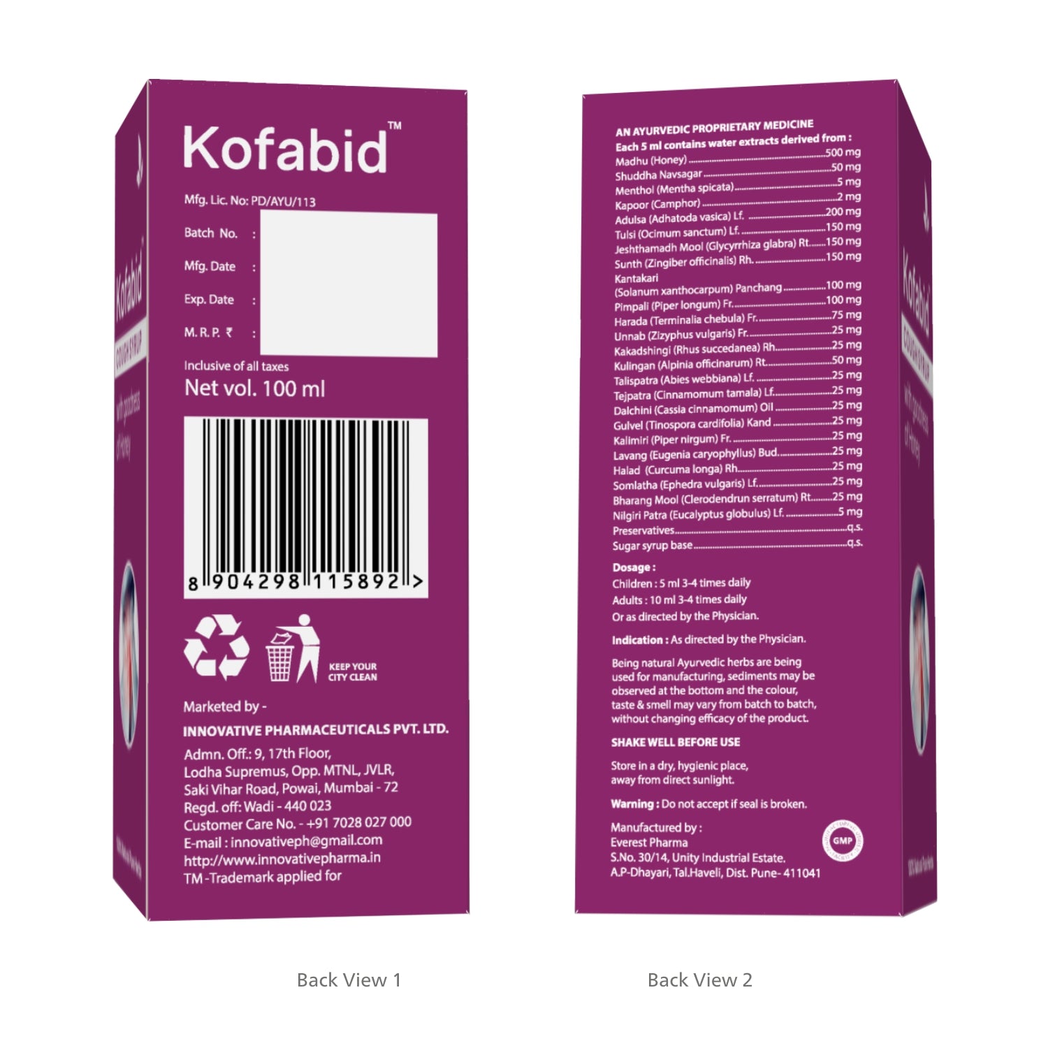Kofabid Syrup (100 ml)