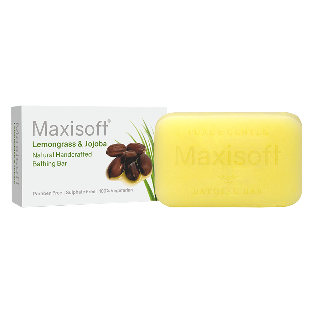 Maxisoft Lemongrass & Jojoba Natural Handcrafted Bathing Bar (75 gm)