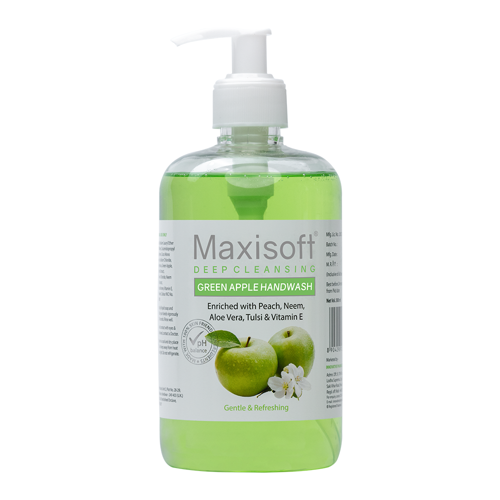 Maxisoft Natural Green Apple Deep Cleansing Hand Wash (500 ml)