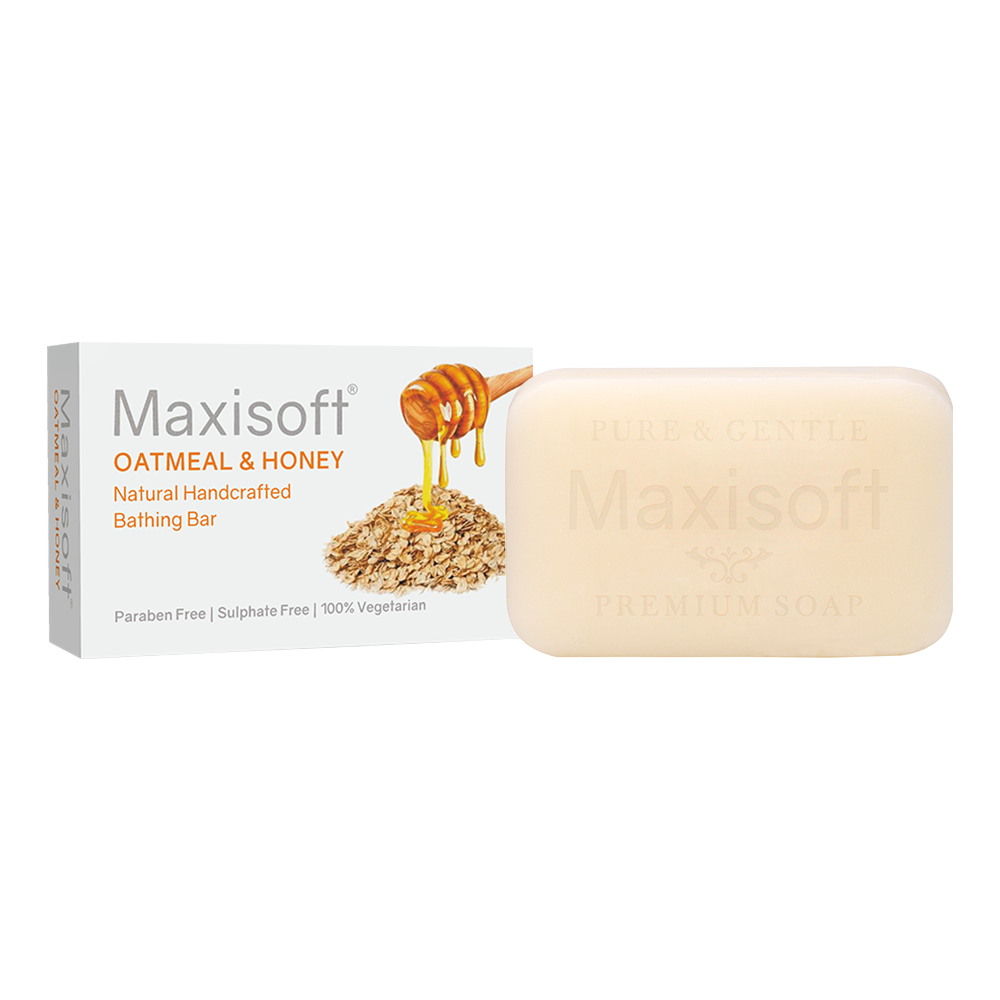 Maxisoft Oatmeal & Honey Natural Handcrafted Bathing Bar (75 gm)