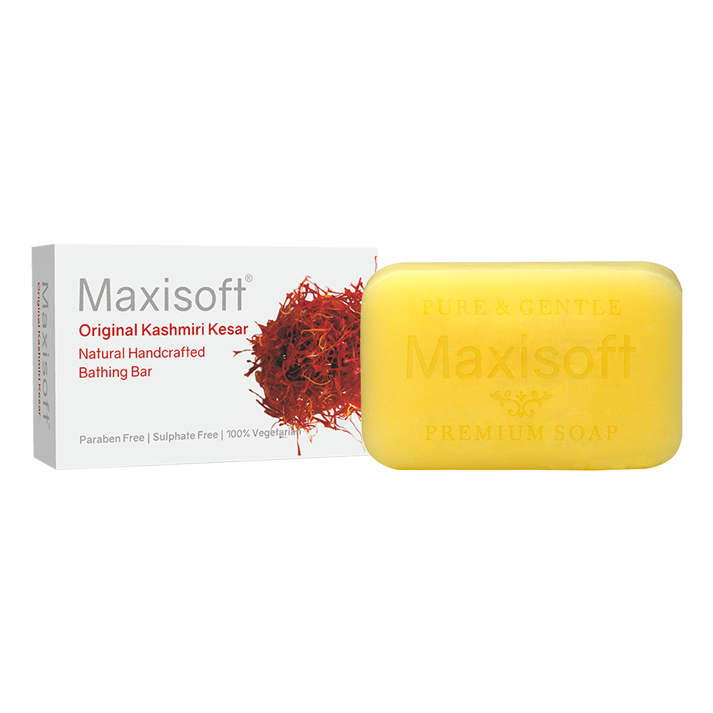 Maxisoft Original Kashmiri Kesar Natural Handcrafted Bathing Bar (75 gm)