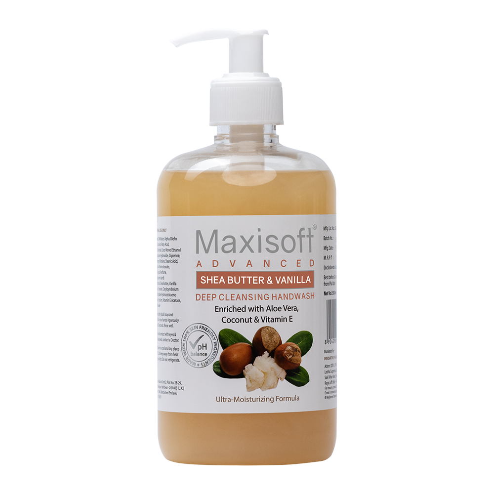 Maxisoft Shea Butter & Vanilla Advance Deep Cleansing Hand Wash (500 ml)