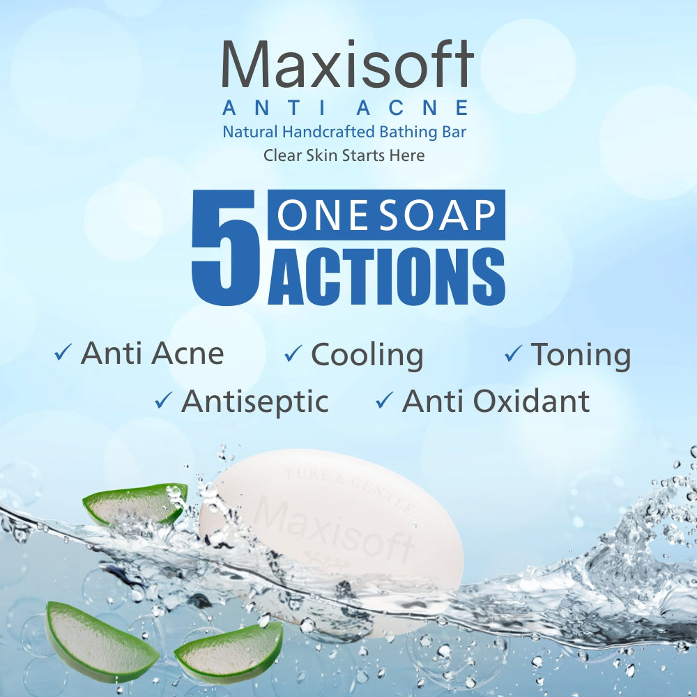 Maxisoft Anti Acne & Anti Pimple Soap (75 gm)